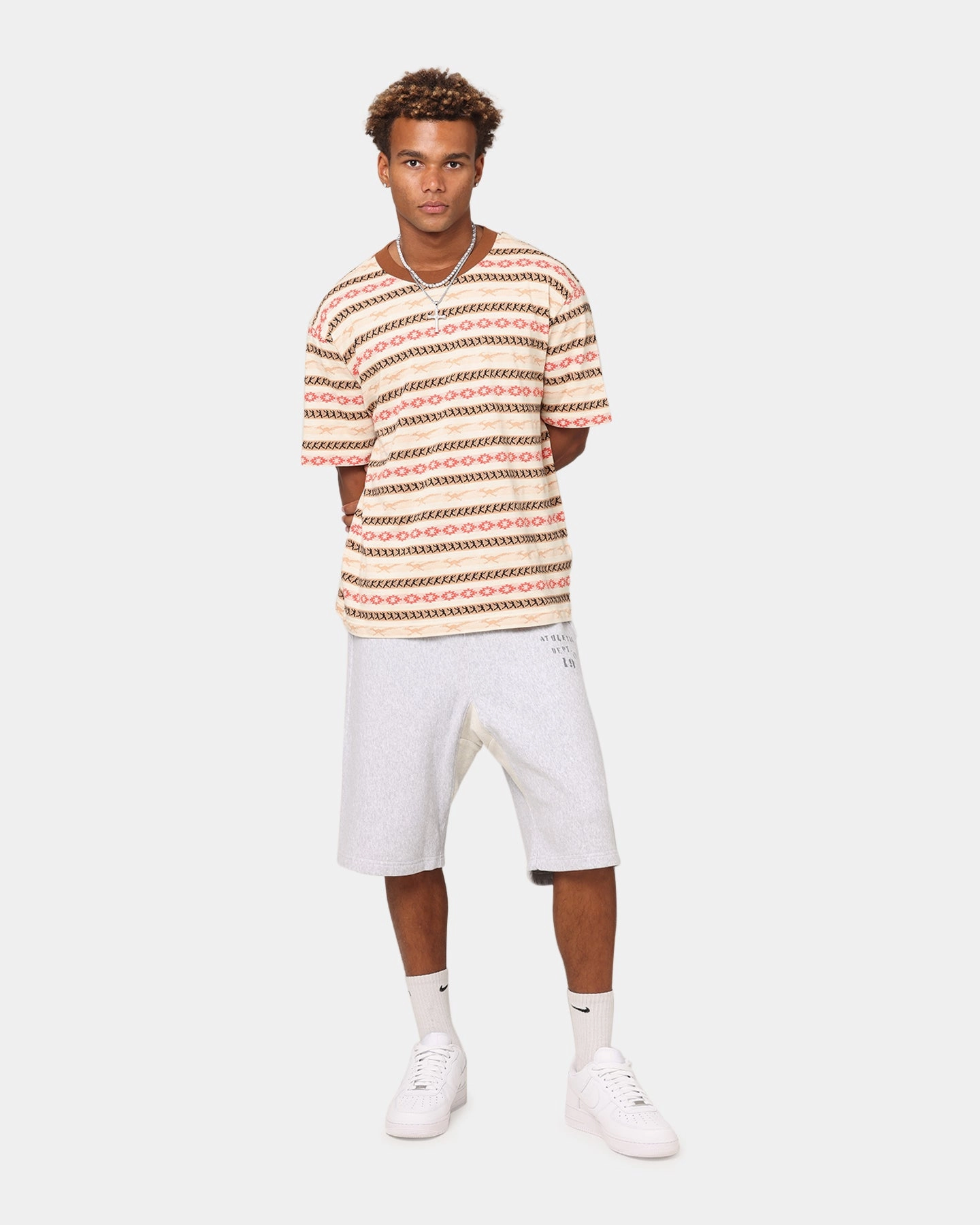 fade resistant color Antibacterial Treatment Champion Chimayo Jacquard T-Shirt Sandalwood Red