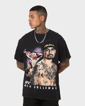 UFC By Goat Crew Max Holloway Vintage T-Shirt Black Wash Stylish and Comfortable Silk combination
