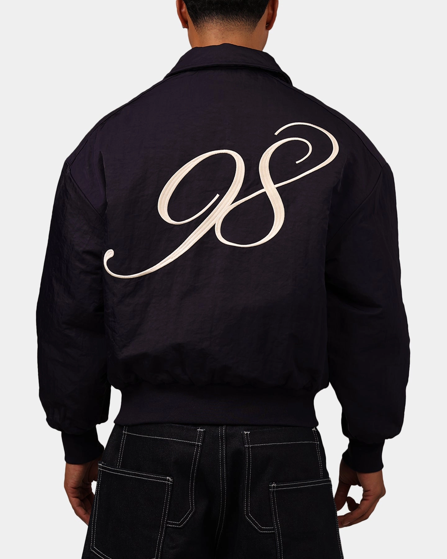 Stylish Protection Loiter Pitch Varsity Jacket Navy