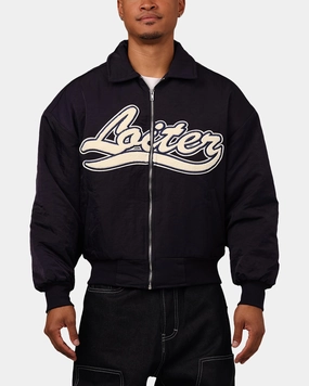 Loiter Pitch Varsity Jacket Navy Clean Cut