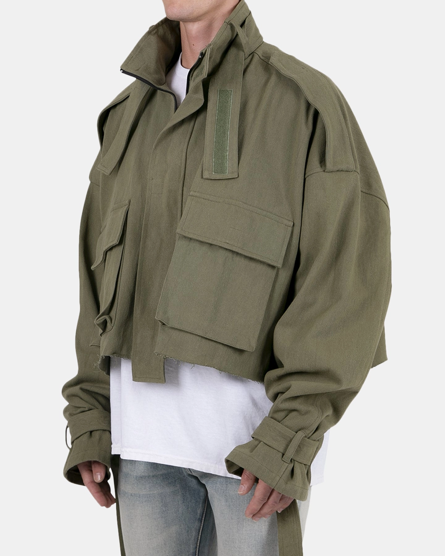 MNML Cropped M65 Jacket Olive Vegan Option