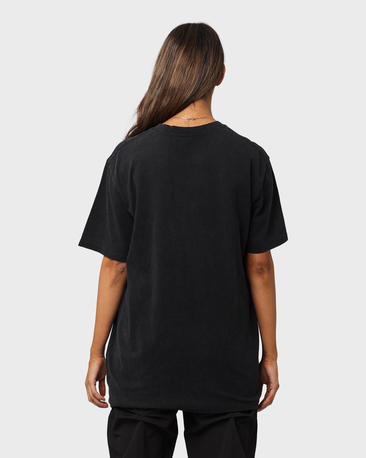 Bravado Faces Short Sleeve Vintage T-Shirt Washed Black Autumn Wear Reinforced Shoulder