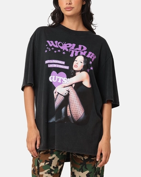 Flatlock stitching Bravado Olivia Rodrigo Guts T-Shirt Washed Black