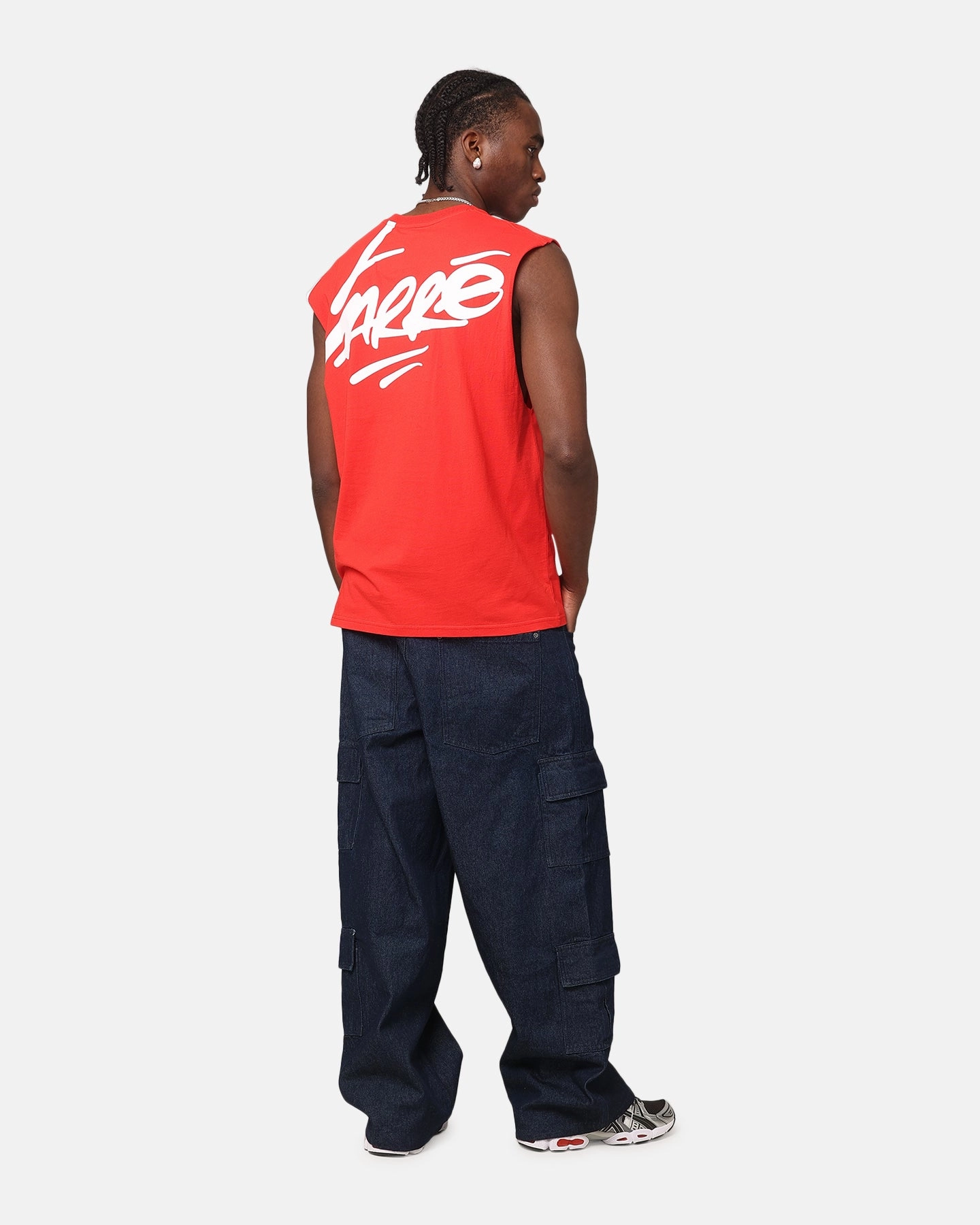 Urban Trend Carre Graffiti Muscle T-Shirt Red