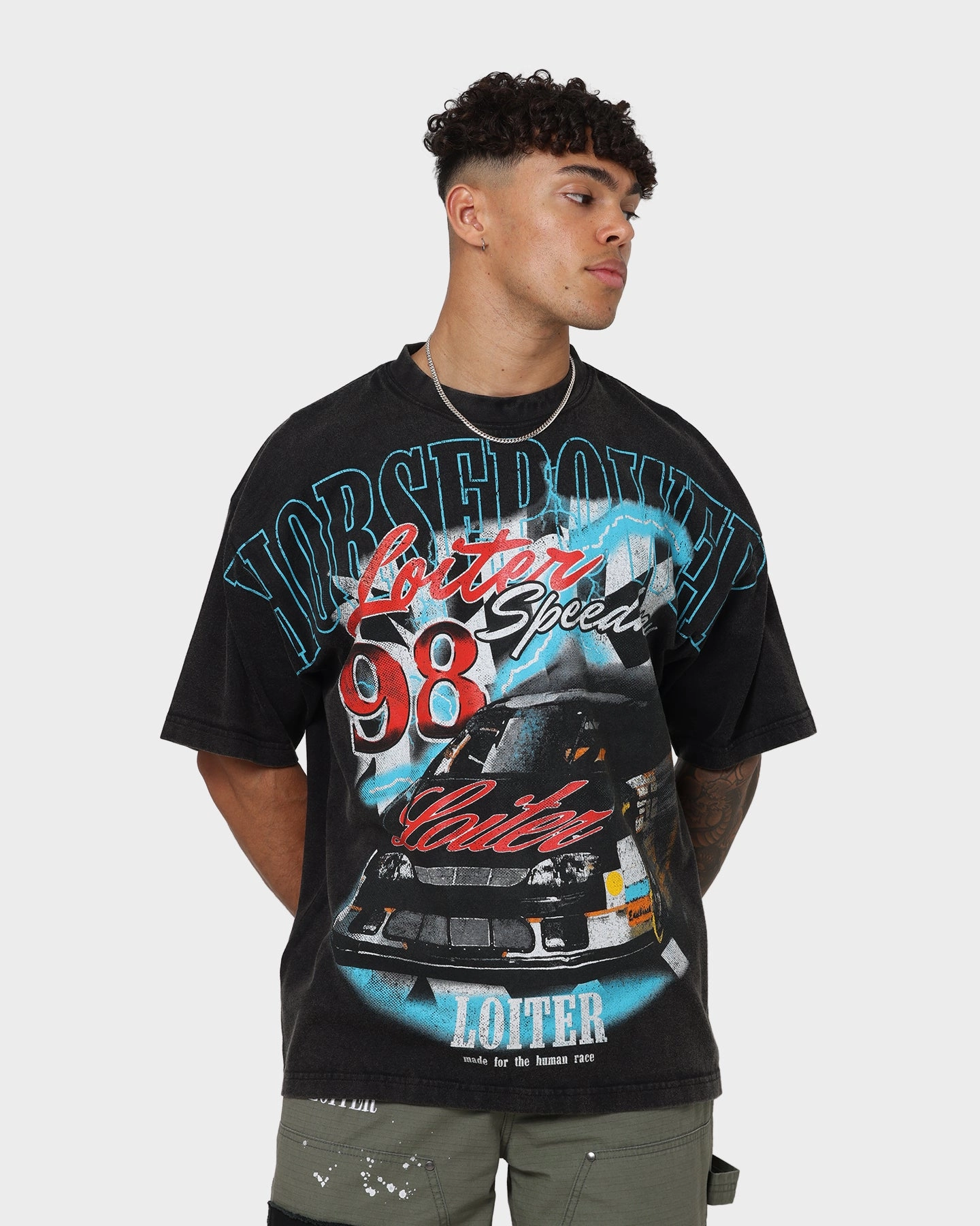 Loiter Speedway Vintage T-Shirt Vintage Black kids'