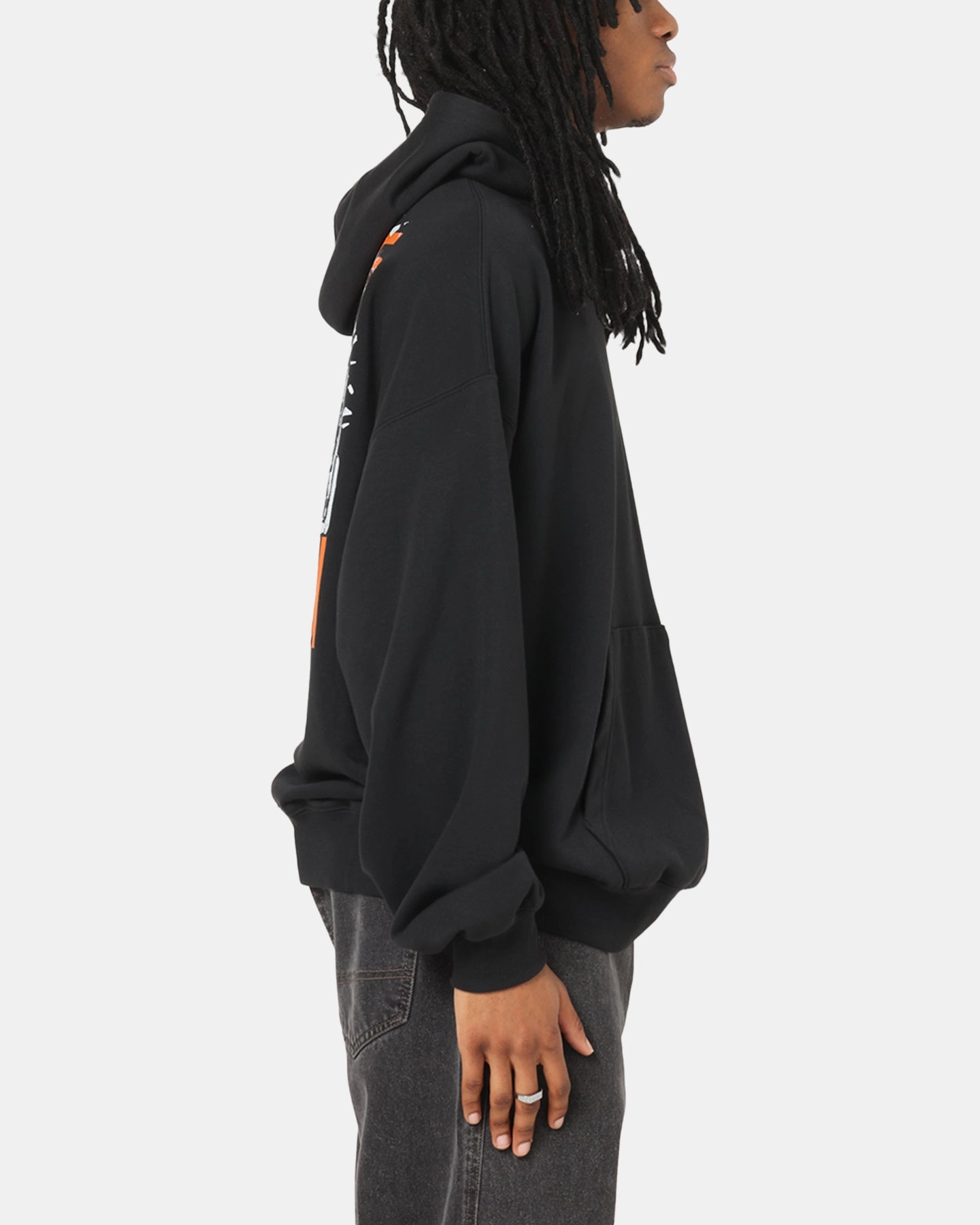 Jordan Brooklyn Shattered Back Board Oversized Pullover Hoodie Black Durable Double Stitching Ribbed collar