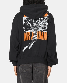 Dull color Jordan Brooklyn Shattered Back Board Oversized Pullover Hoodie Black