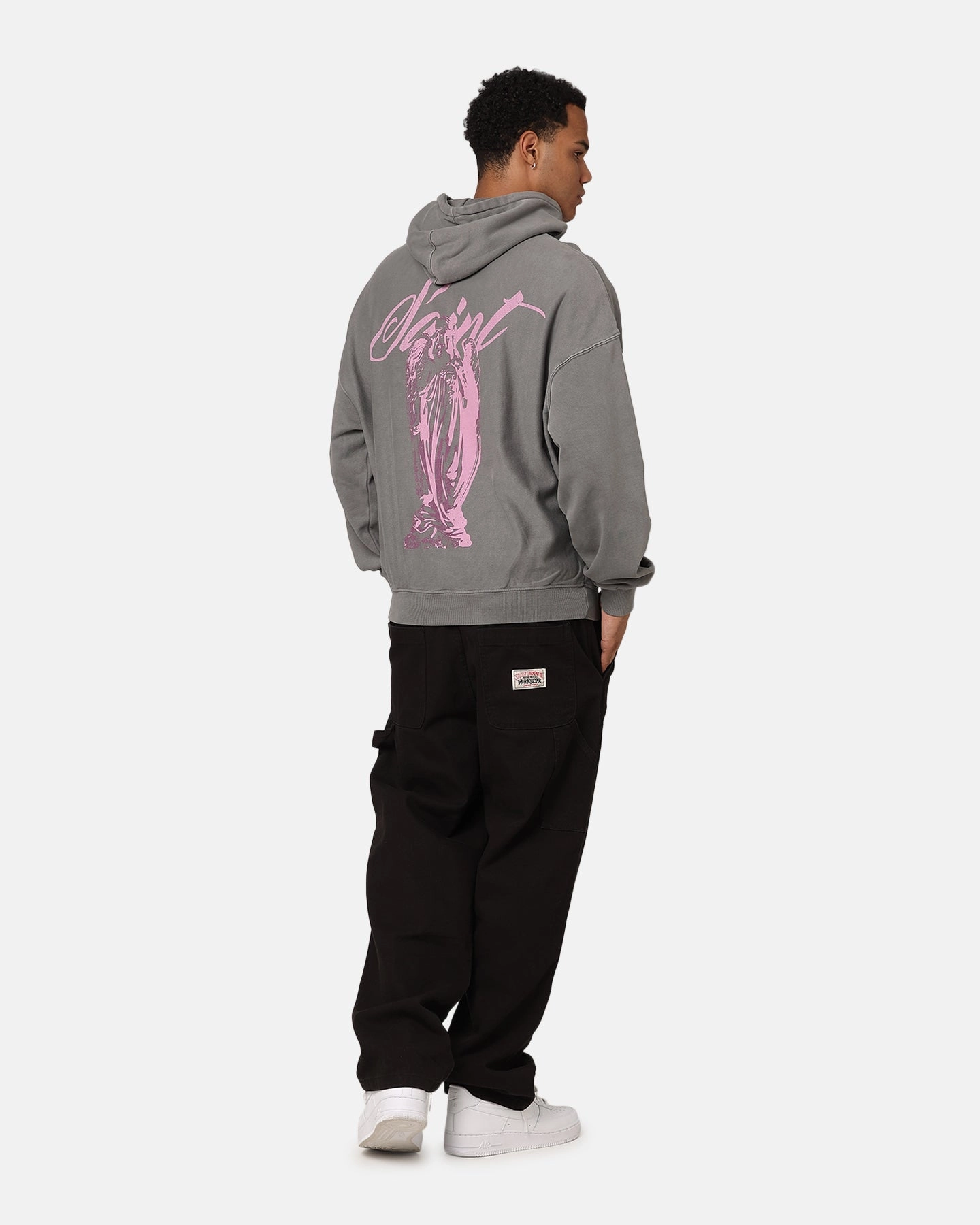 popular among teenagers Saint Morta Guardian Premiun Hoodie Washed Charcoal
