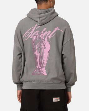 Durable Material Saint Morta Guardian Premiun Hoodie Washed Charcoal