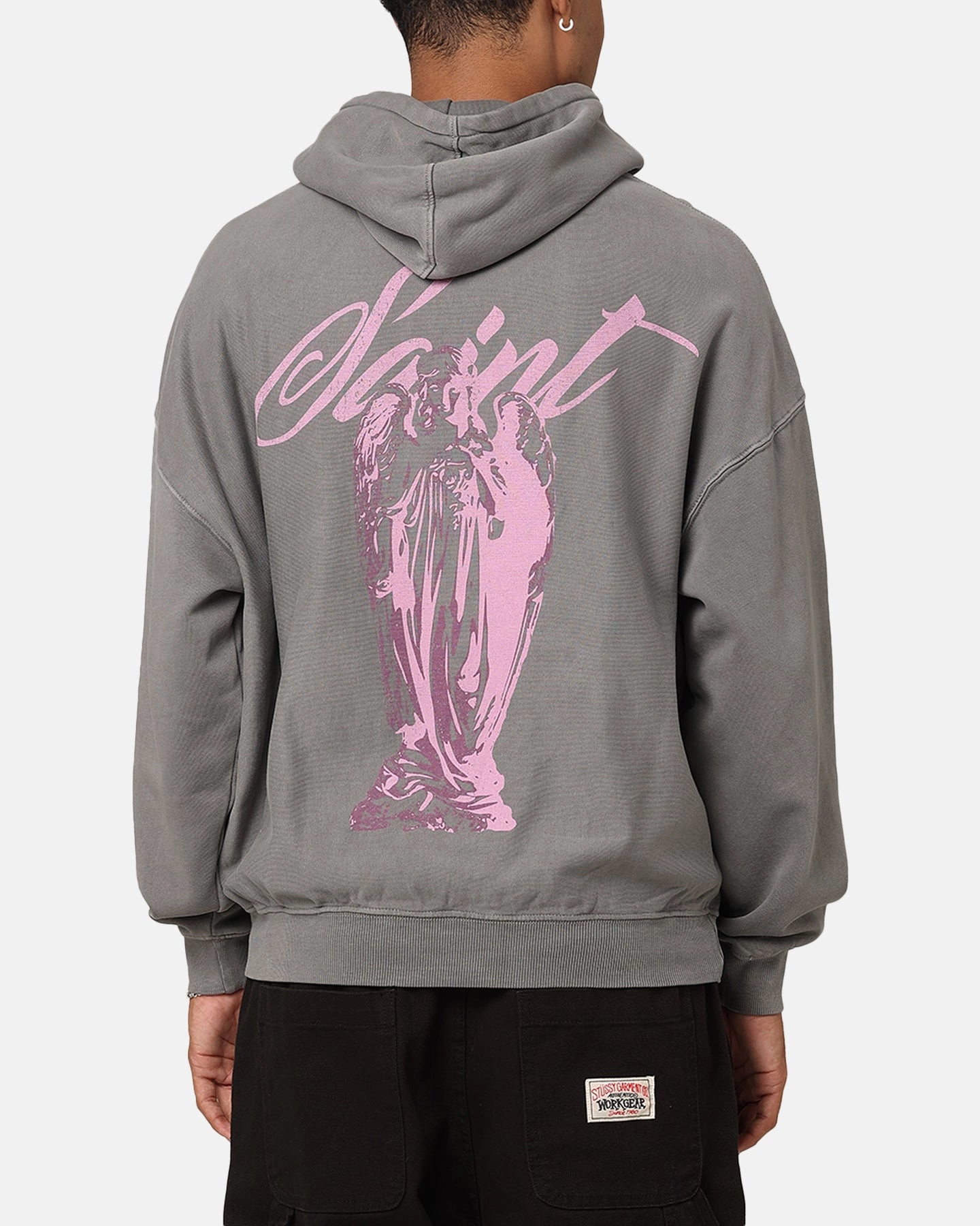 Durable Material Saint Morta Guardian Premiun Hoodie Washed Charcoal