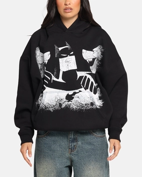 American Thrift X DC Batman The Animated Premium Hoodie Black Modern Fit