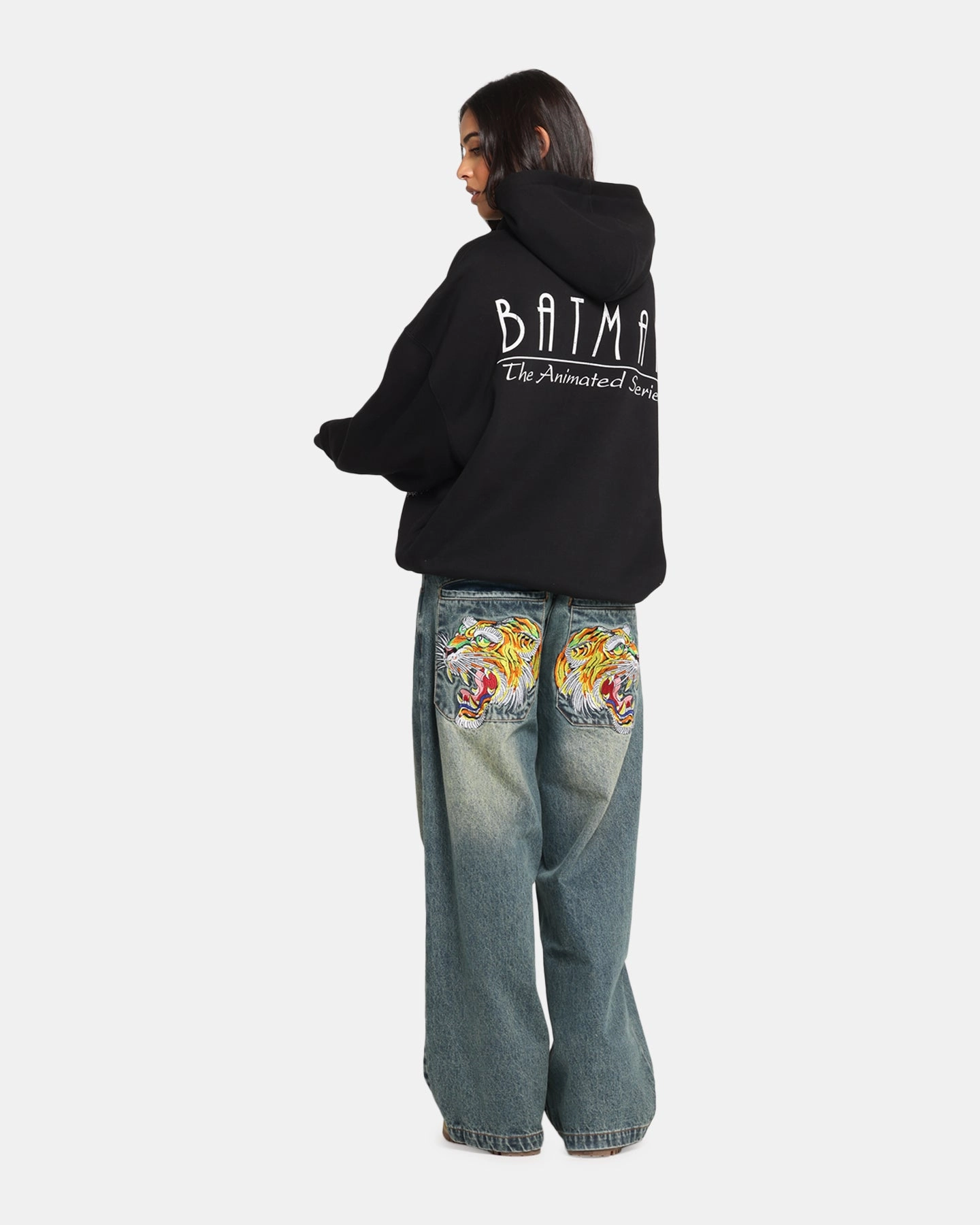 American Thrift X DC Batman The Animated Premium Hoodie Black Anti Static Lining