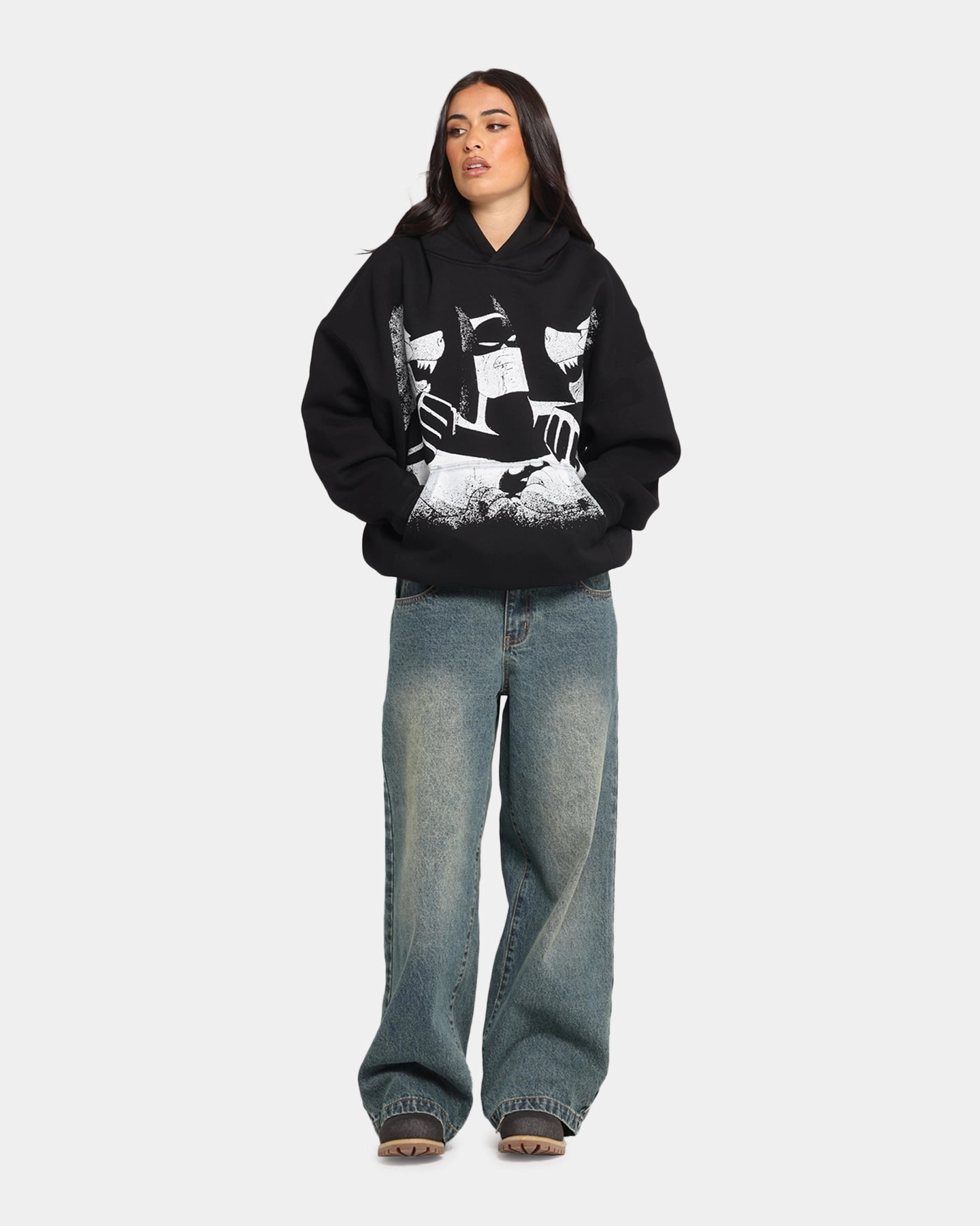 American Thrift X DC Batman The Animated Premium Hoodie Black teachers