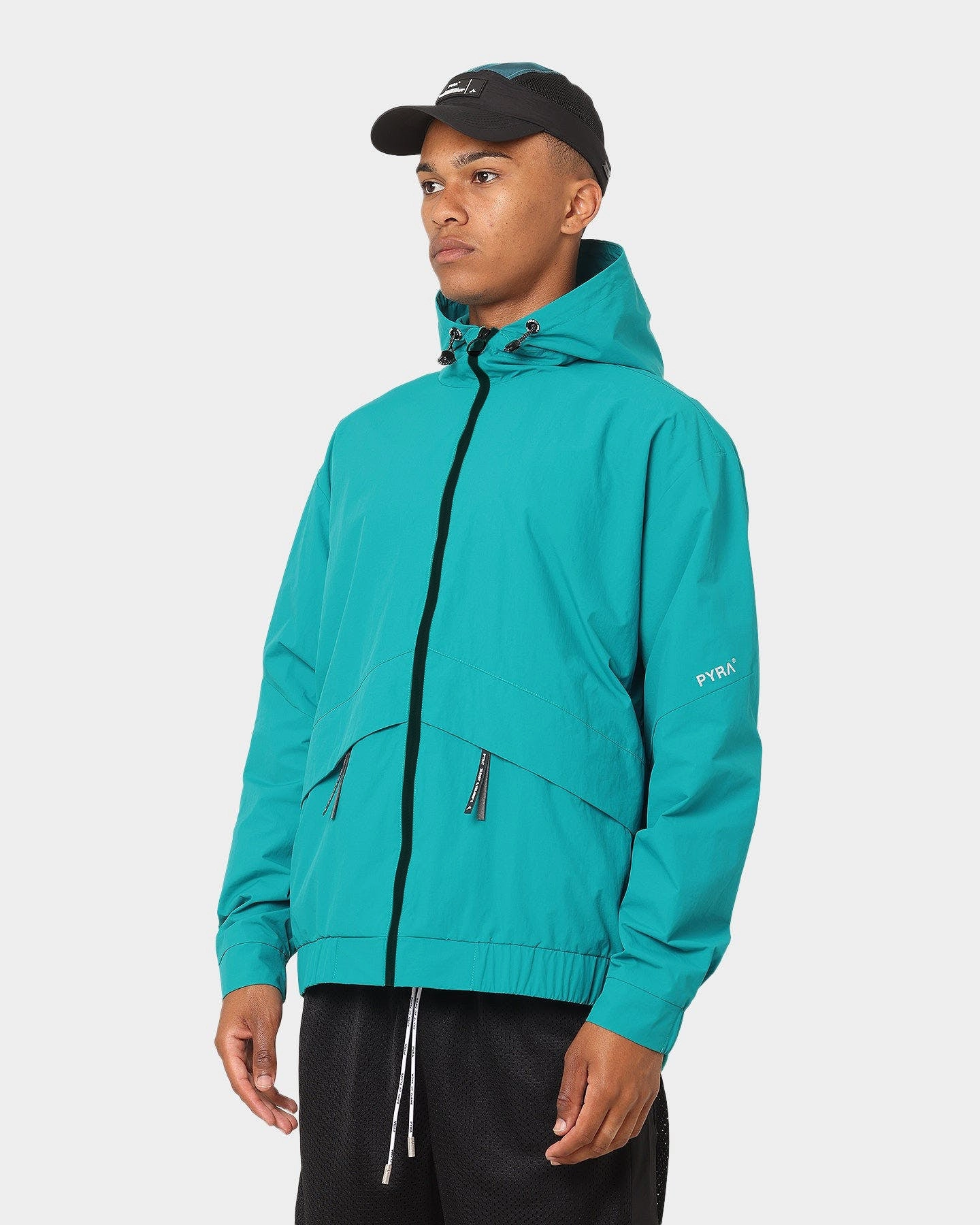 PYRA Terrain Shell Jacket Teal Elderly Ergonomic Seams