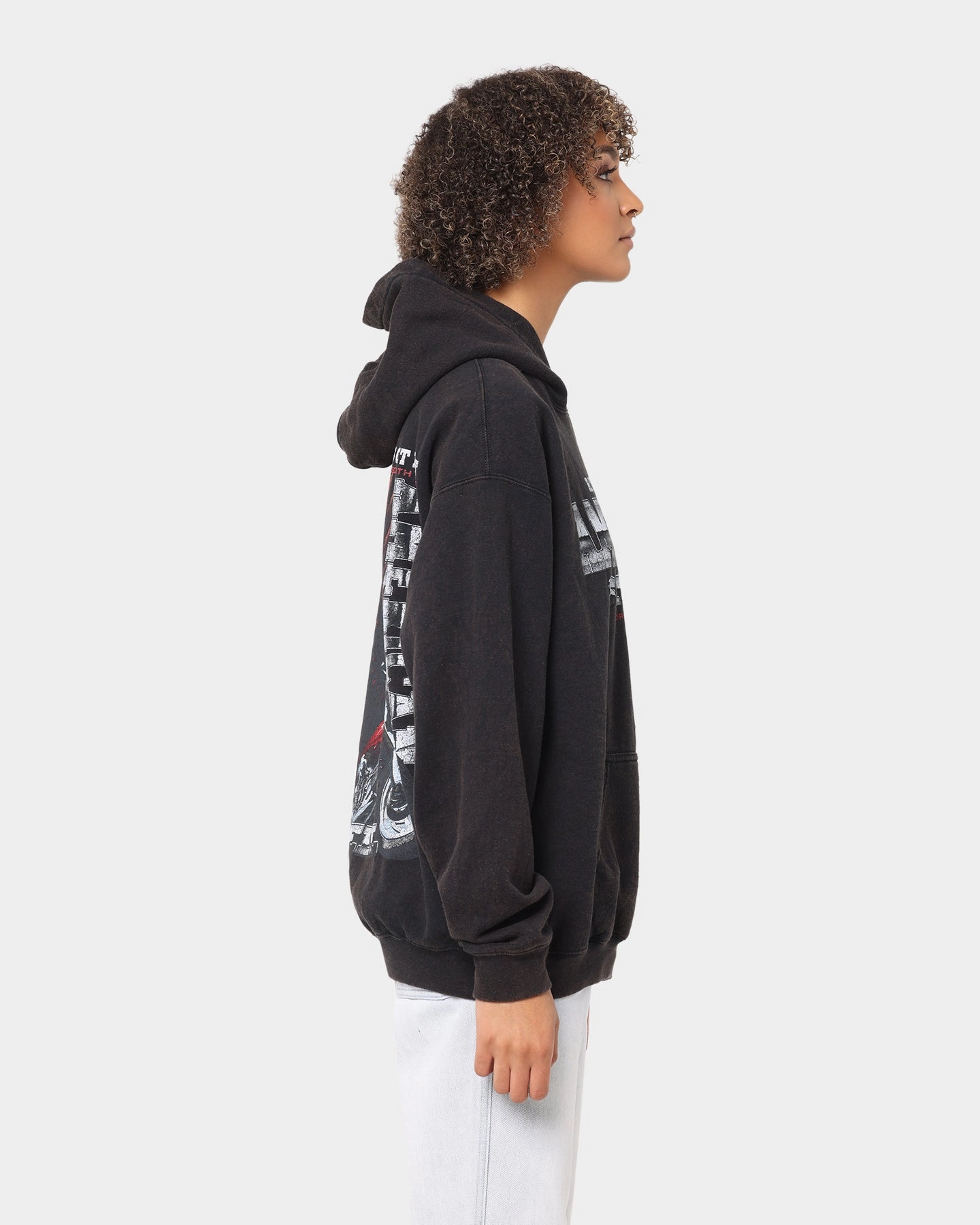 Compression Panels Rats Get Fat American Steel Vintage Hoodie Black Wash