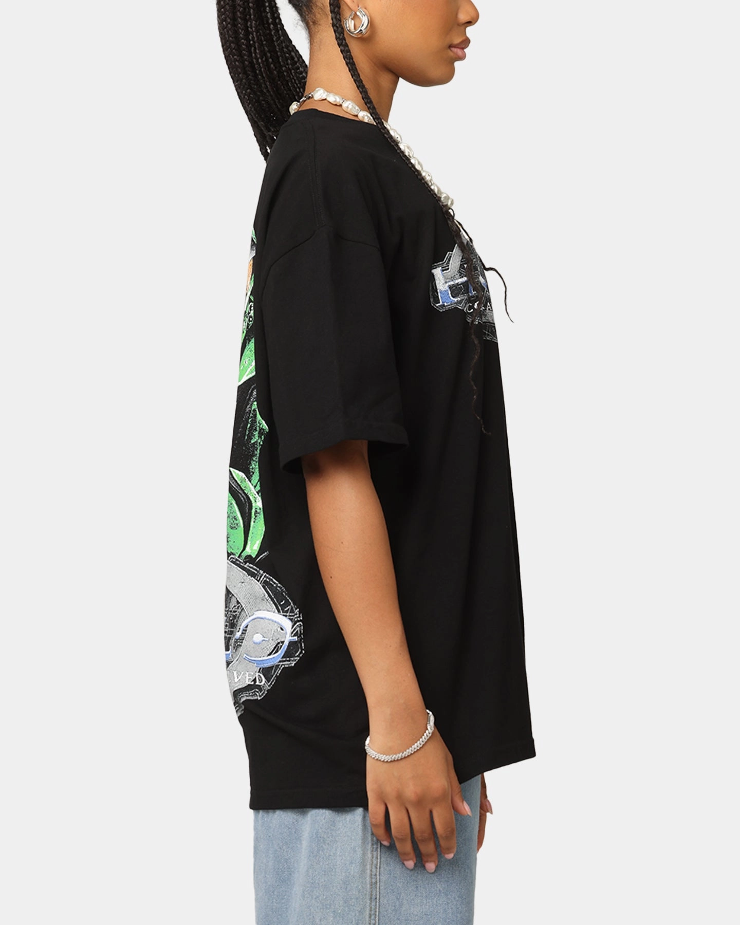 quick-drying Double Stitched Hem Goat Crew X Halo Halo Combat Evolved Heavyweight T-Shirt Black