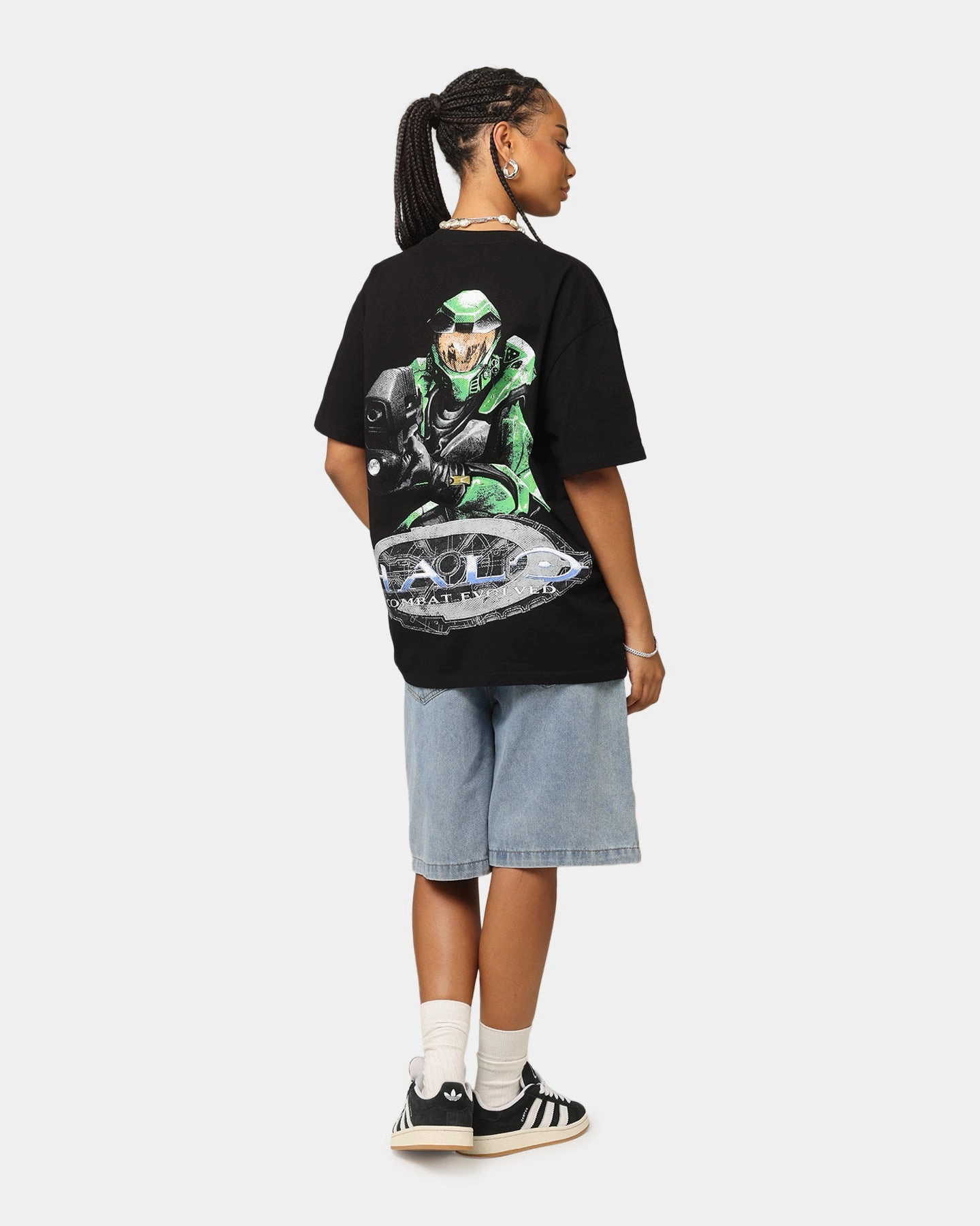 Durable Stitching Goat Crew X Halo Halo Combat Evolved Heavyweight T-Shirt Black