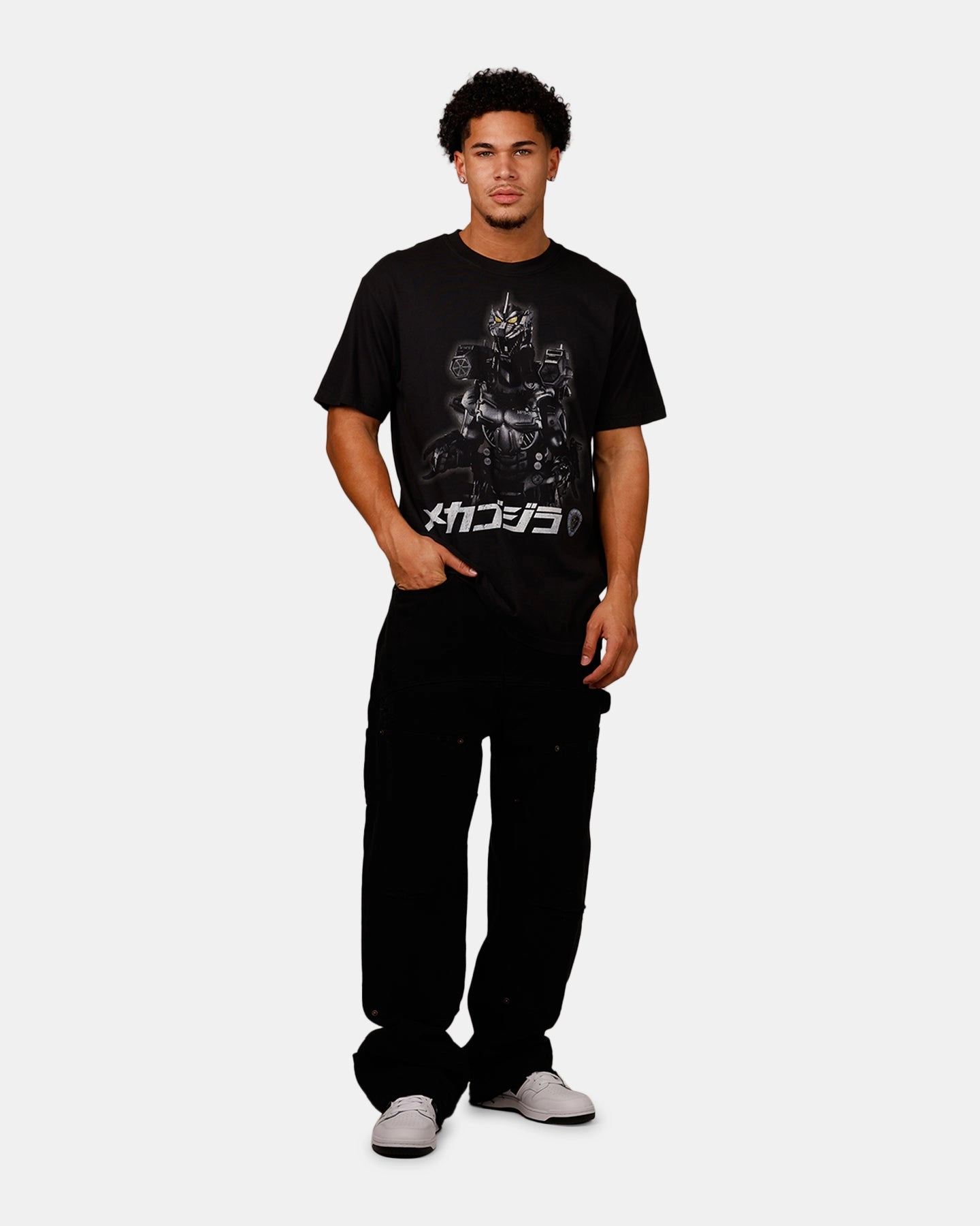 Basic Top Ripple X Godzilla Mechagodzilla T-Shirt Black