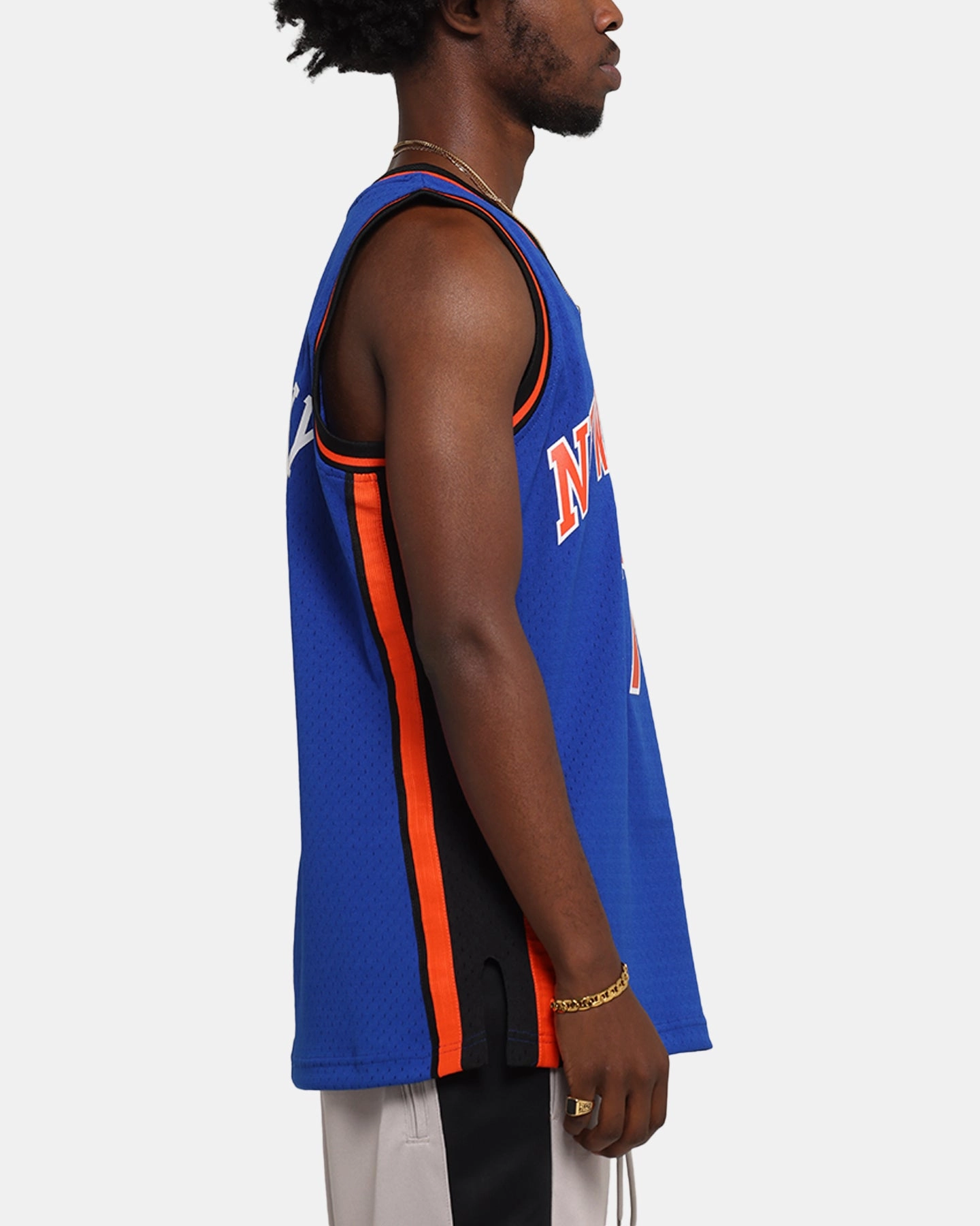 Dynamic Wear Drop Shoulder Mitchell & Ness New York Knicks Carmelo Anthony 2010 Dark Jersey Royal