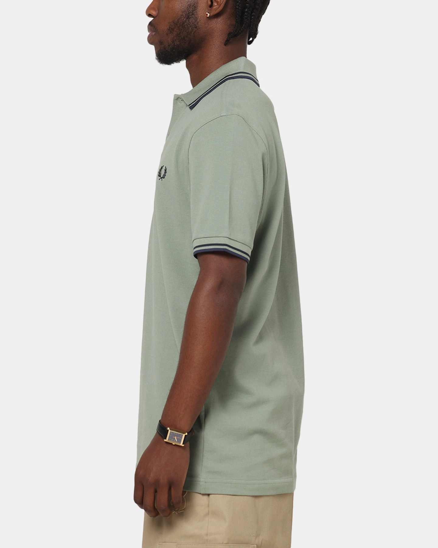 Fred Perry Twin Tipped Polo Shirt Green Breathable Airflow Channels
