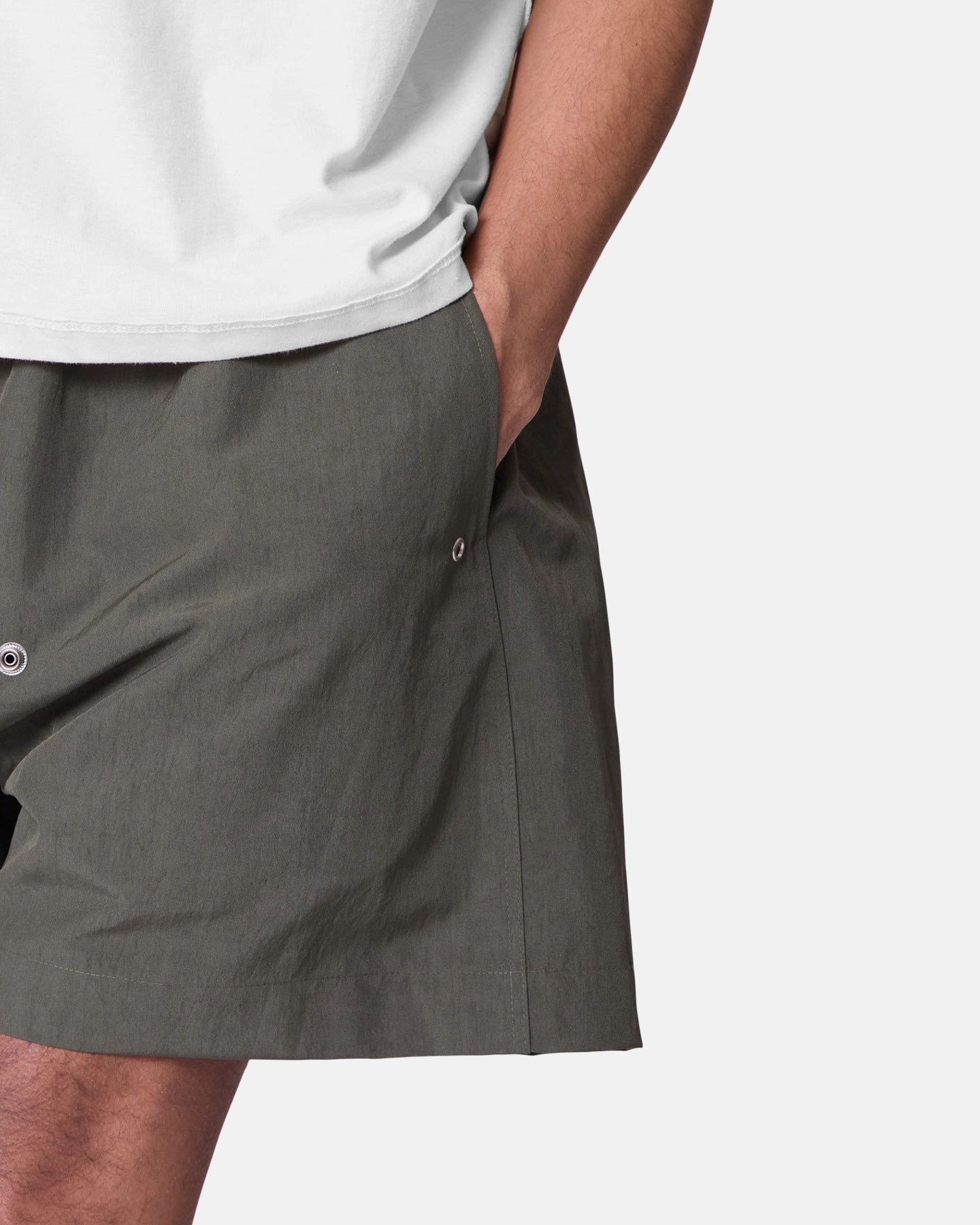 Wrinkle Resistant Treatment MNML Mud Shorts Olive