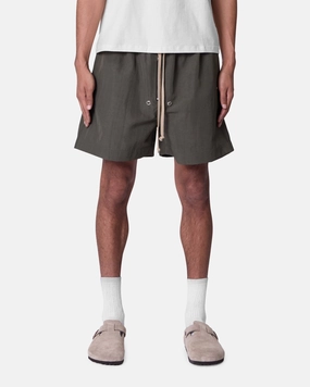 MNML Mud Shorts Olive volleyball outfit Low Bulk Waistband