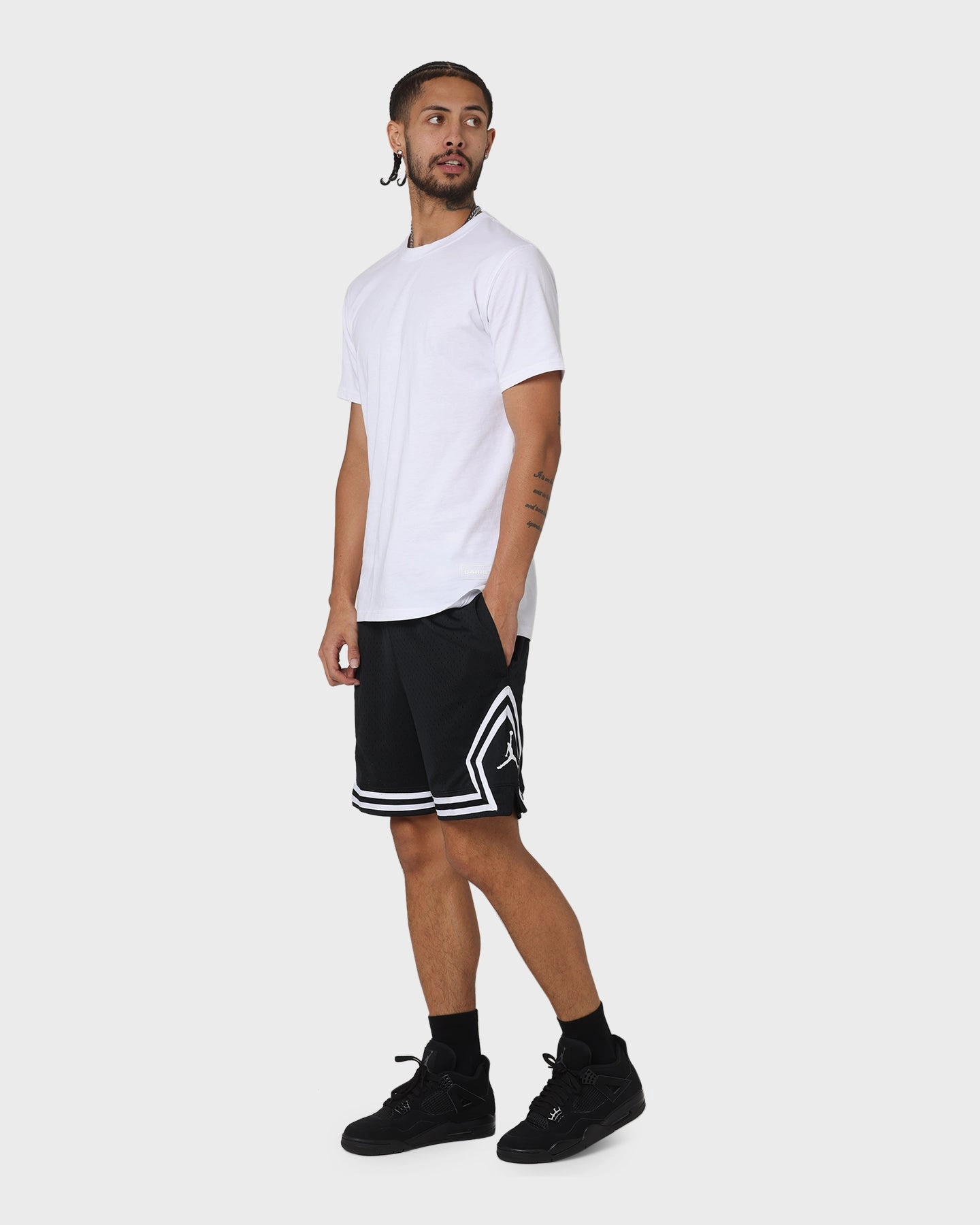 Jordan Dri-FIT Sport Diamond Shorts Black/White Gusseted Crotch Design Modern Look