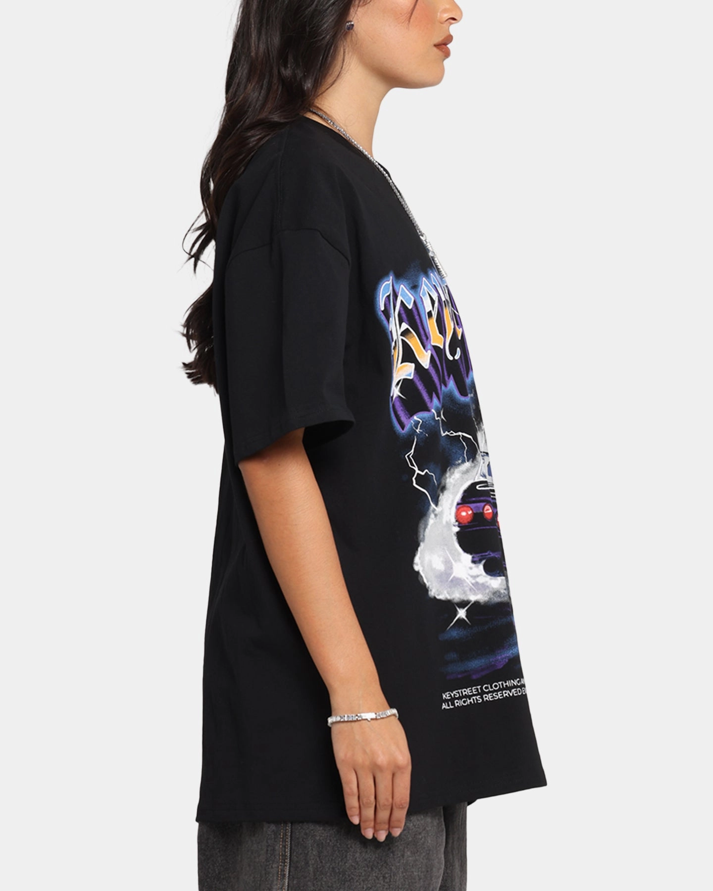 layerable Minimal Comfort Wear Key Street Burnout T-Shirt Black