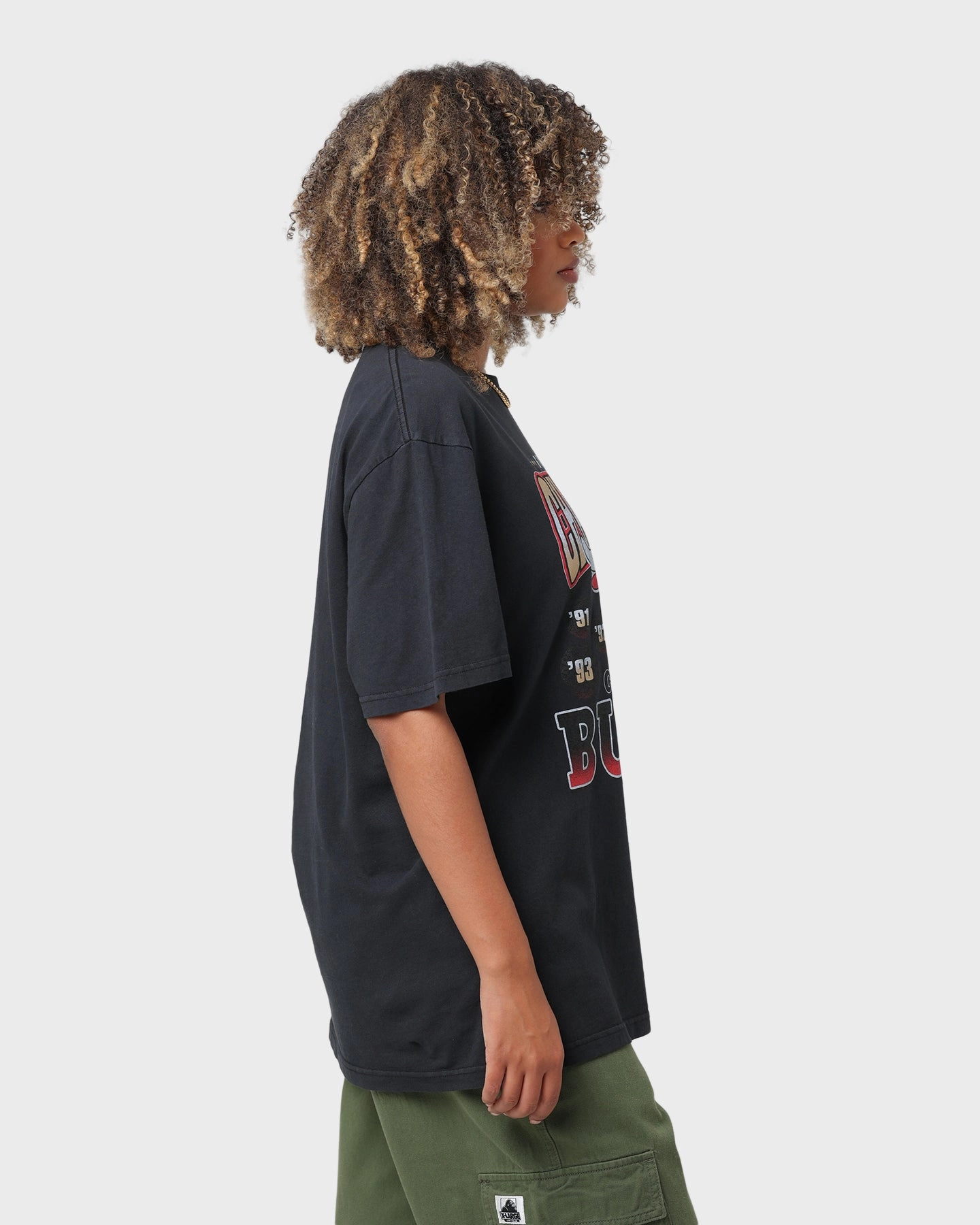 Mitchell & Ness Chicago Bulls Vintage Champ T-Shirt Black Moisture Management Fabric