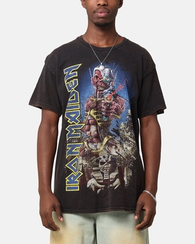 Iron Maiden Back In Time Vintage T-Shirt Black Vintage Tagless Design Light Layer