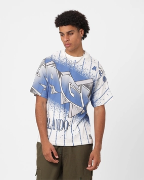 Mitchell & Ness Orlando Magic Earthquake T-Shirt Vintage White Stylish Outfit Outdoor Layer