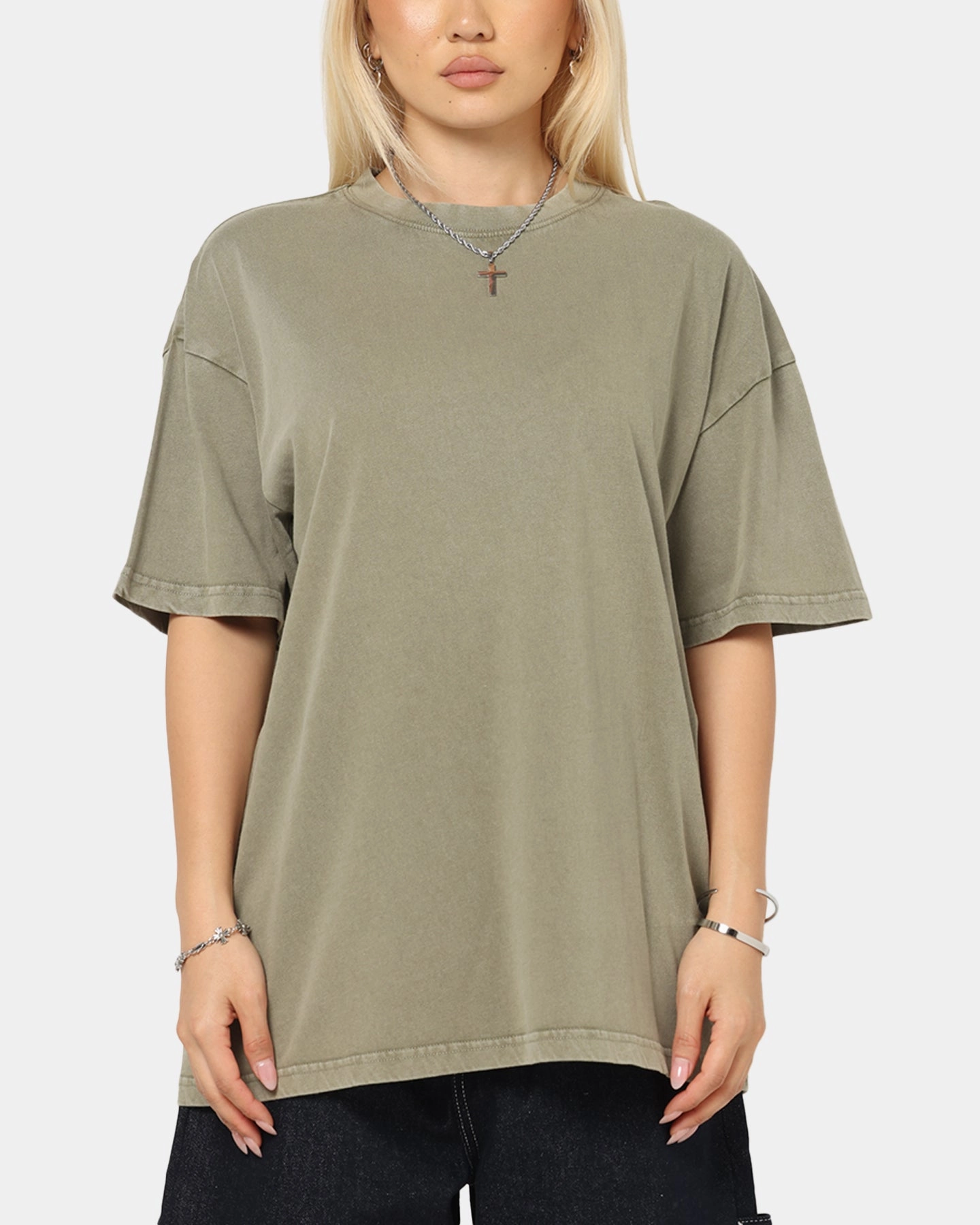Everyday Essential Modern Layering Culture Kings Standard Drop Shoulder T-Shirt Vintage Khaki
