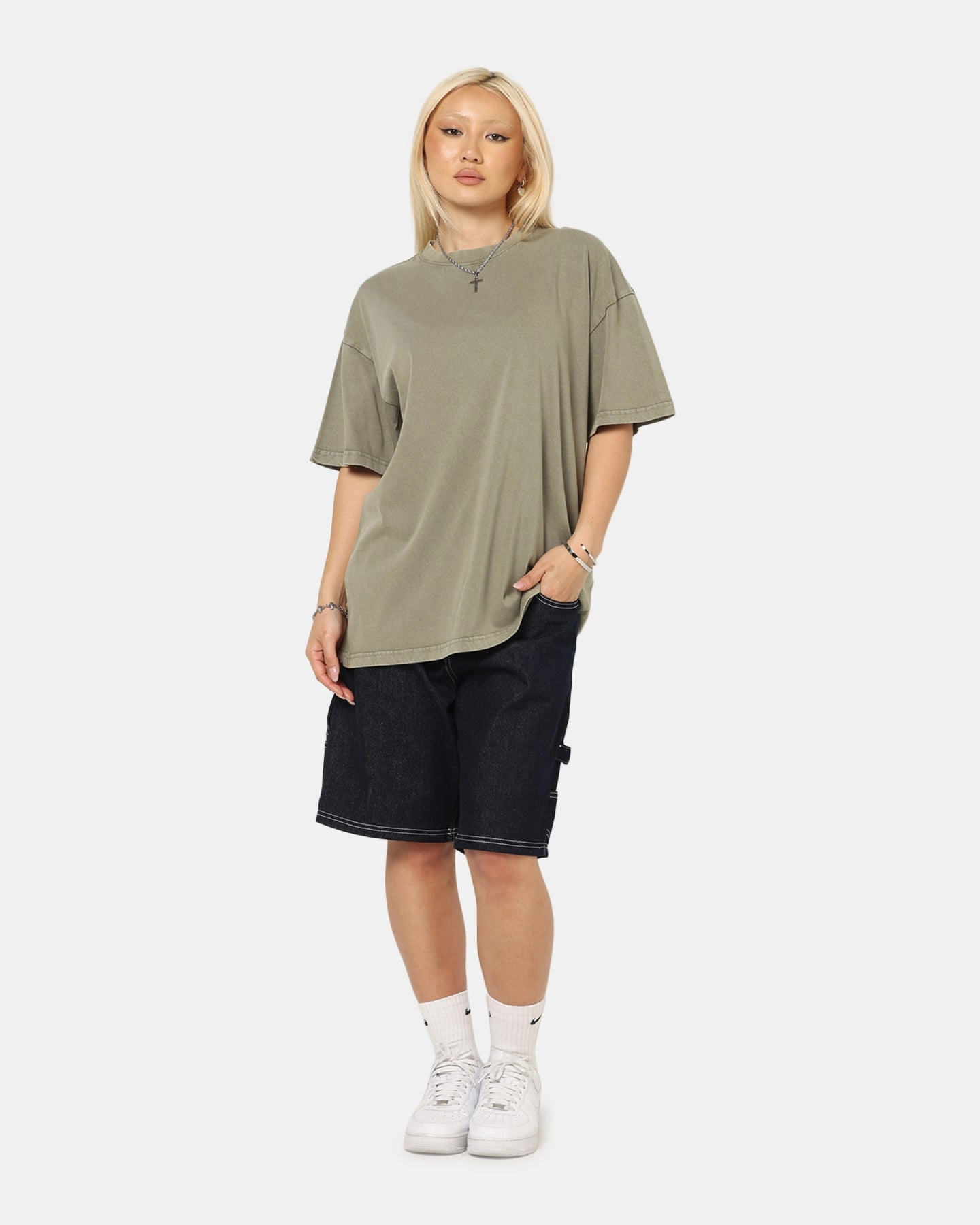 Comfy and Versatile Casual Style Wear Culture Kings Standard Drop Shoulder T-Shirt Vintage Khaki