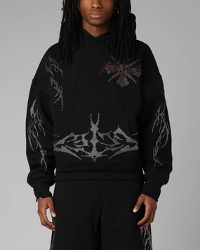 Cologne family gathering Loiter Opaque Rhinestone Premium Hoodie Black