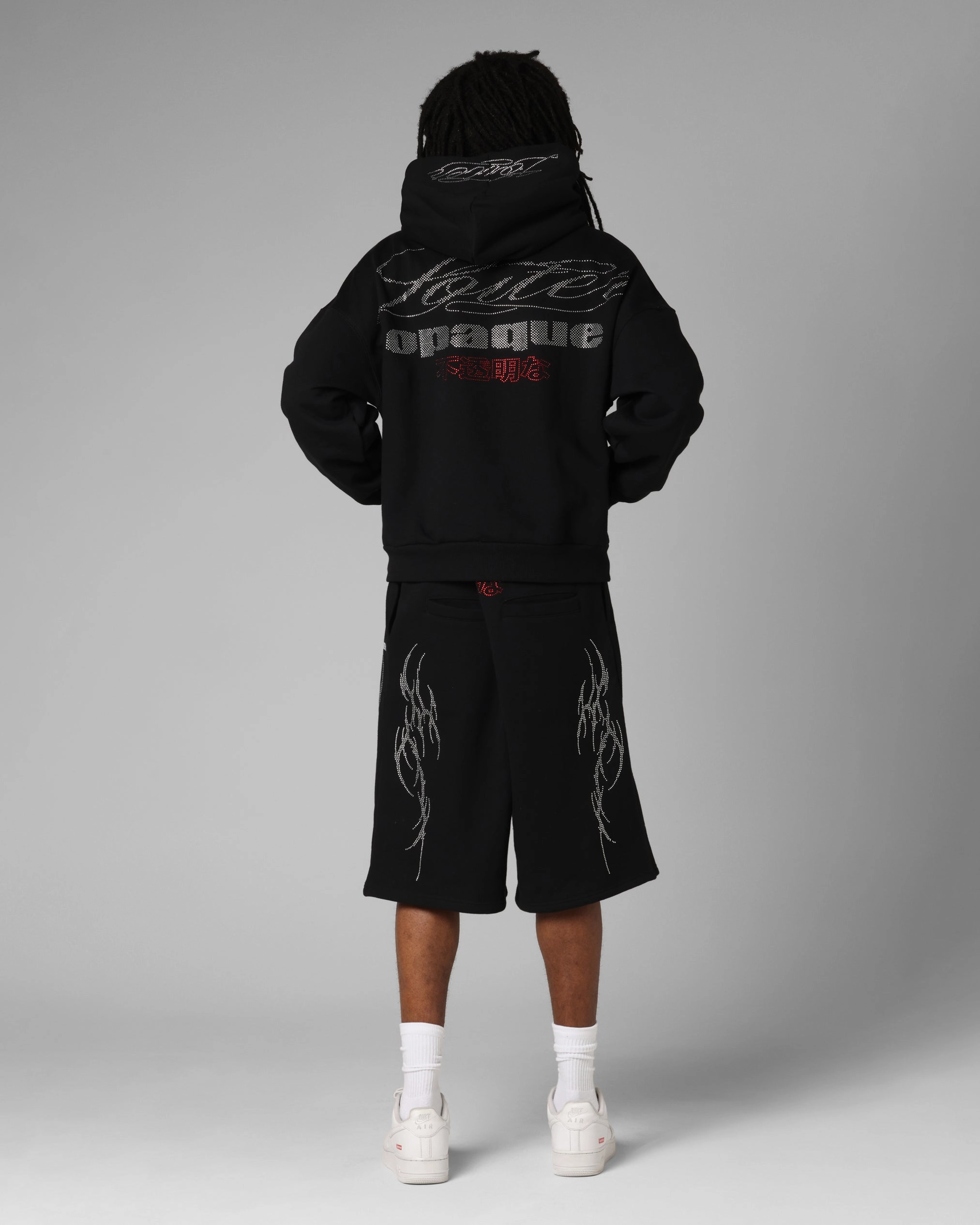 Loiter Opaque Rhinestone Premium Hoodie Black desert