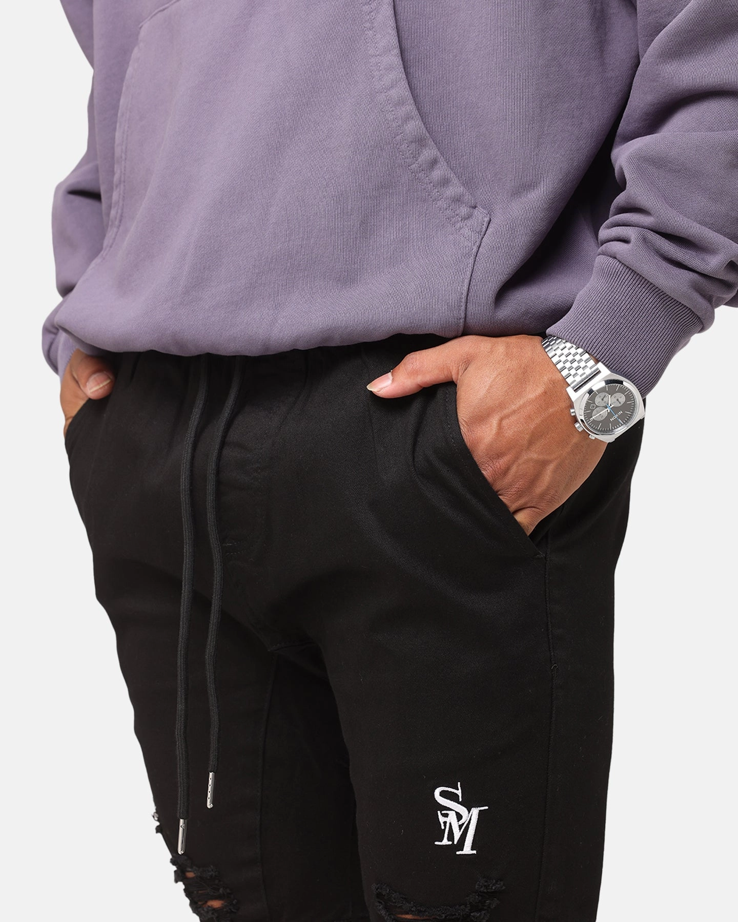 Saint Morta Annex V2 Denim Shorts Black Sport Fit