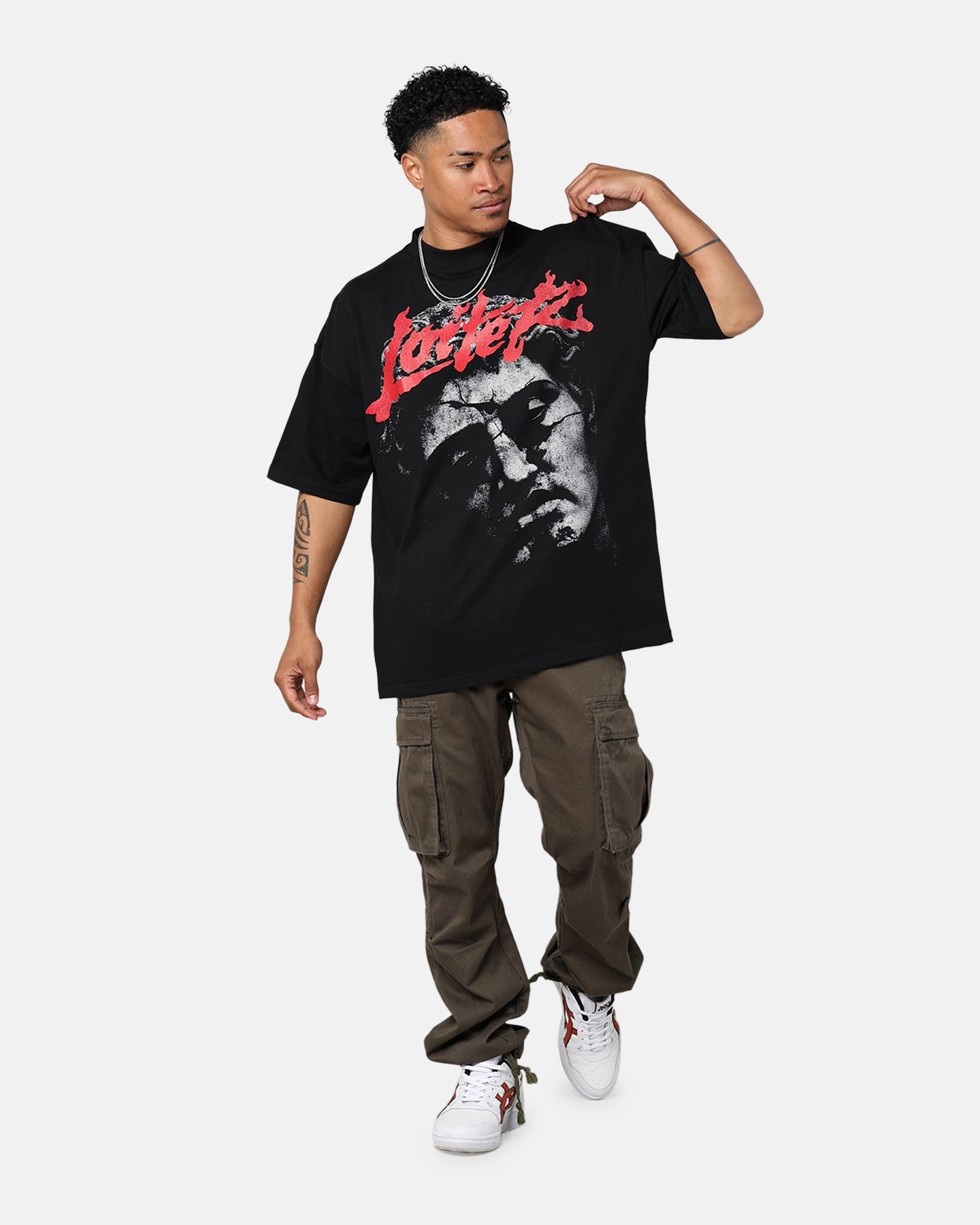 Loiter Search And Destroy Oversized T-Shirt Black Chilly Style