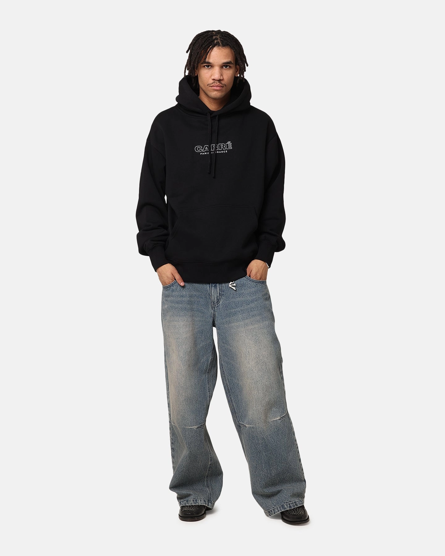 Carre Out Motion Hoodie Black Daily Wear