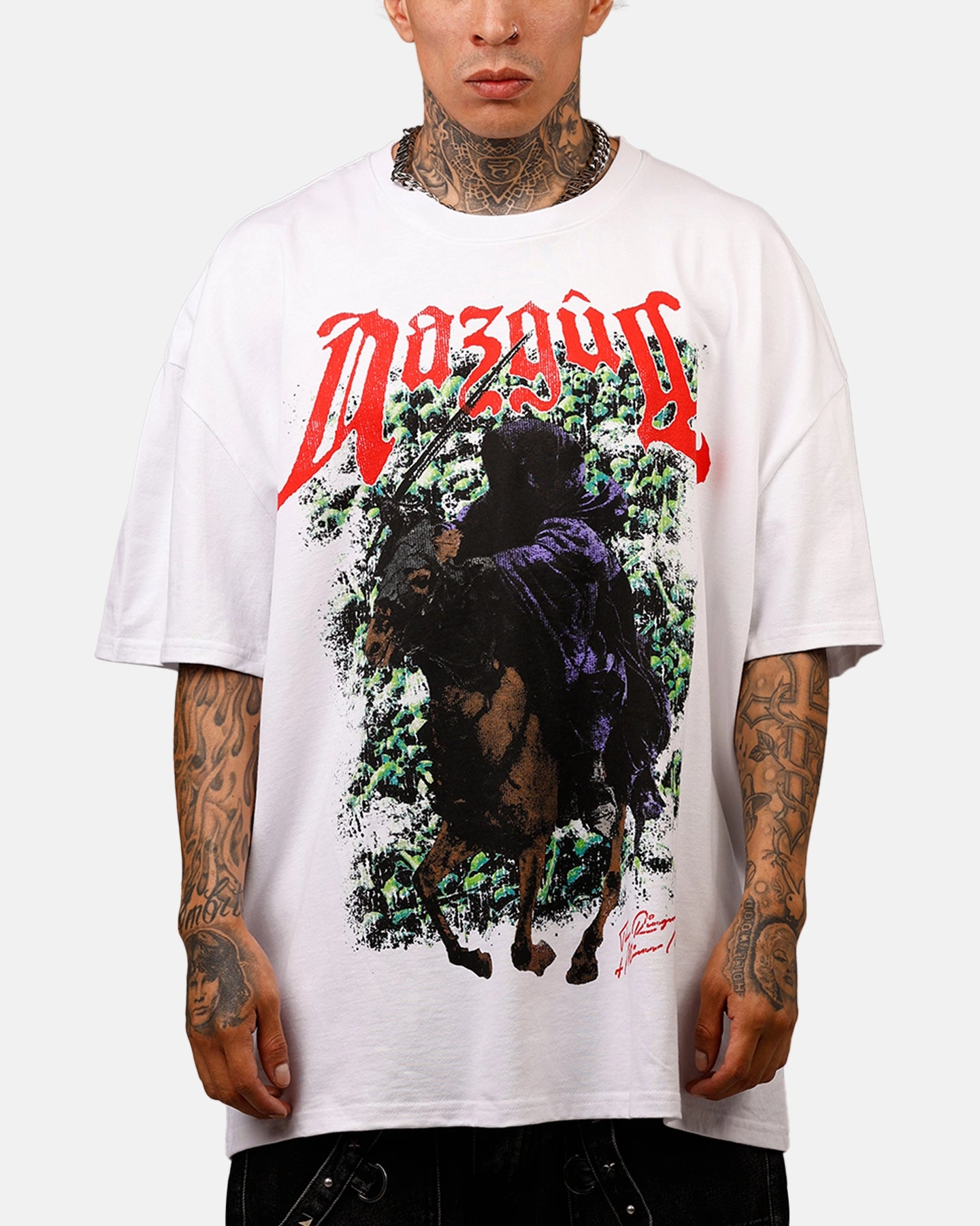Best Seller Sporty and Stylish American Thrift X The Lord Of The Rings Nazgul Heavyweight Vintage T-Shirt White