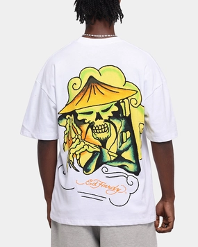 Ed Hardy Skull Sovereign T-Shirt White AllWeatherComfort Office Wear