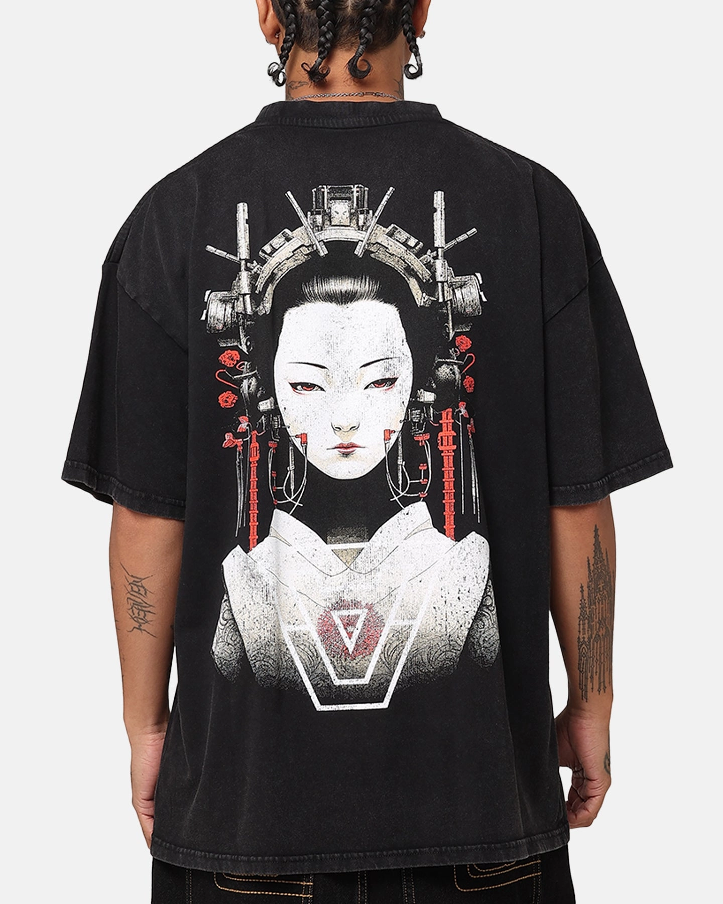 Practical Design The Anti Order Geisha T-Shirt Black Acidwash