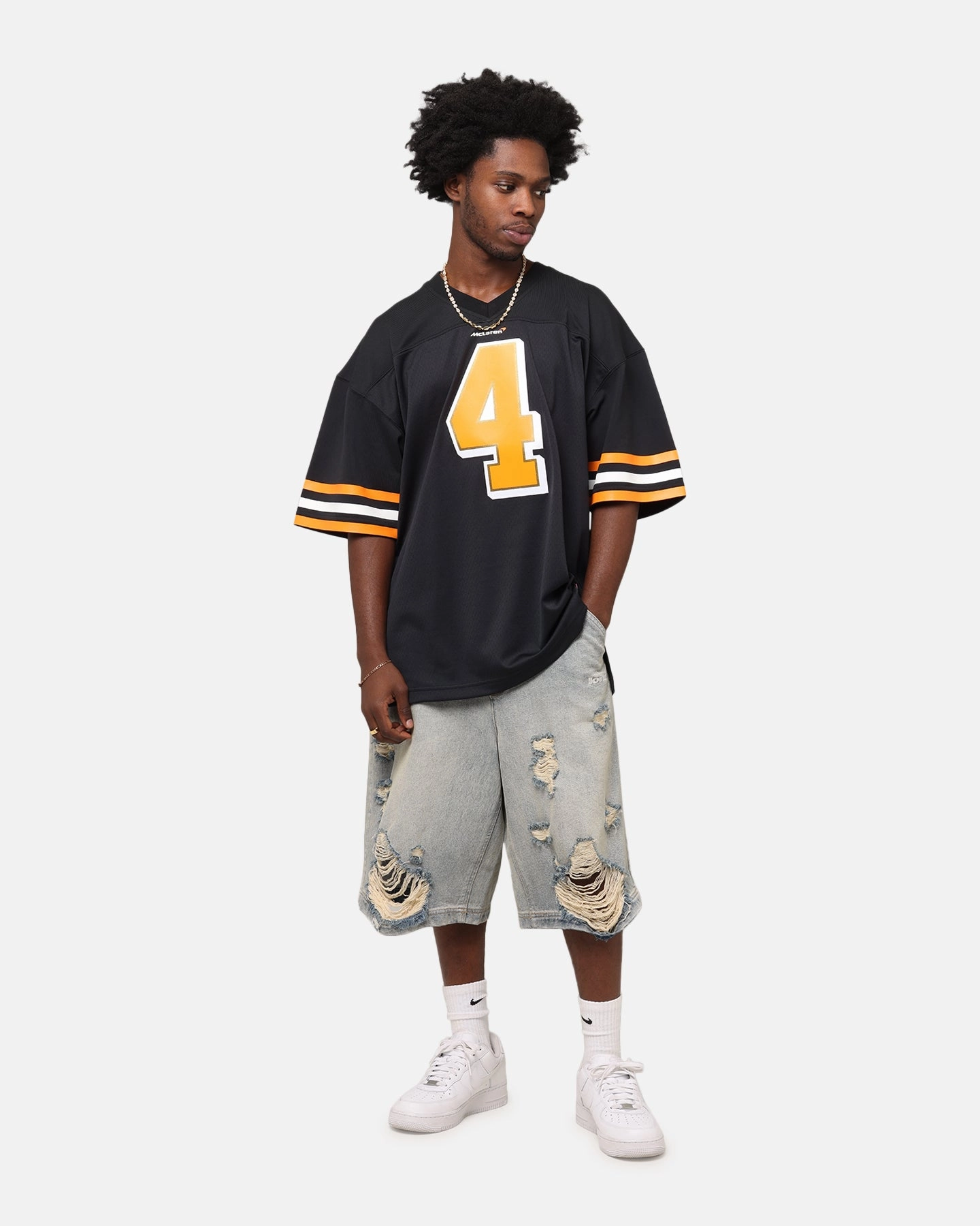 Mitchell & Ness X Mclaren Lando Norris Mesh Jersey Black Energy Boost