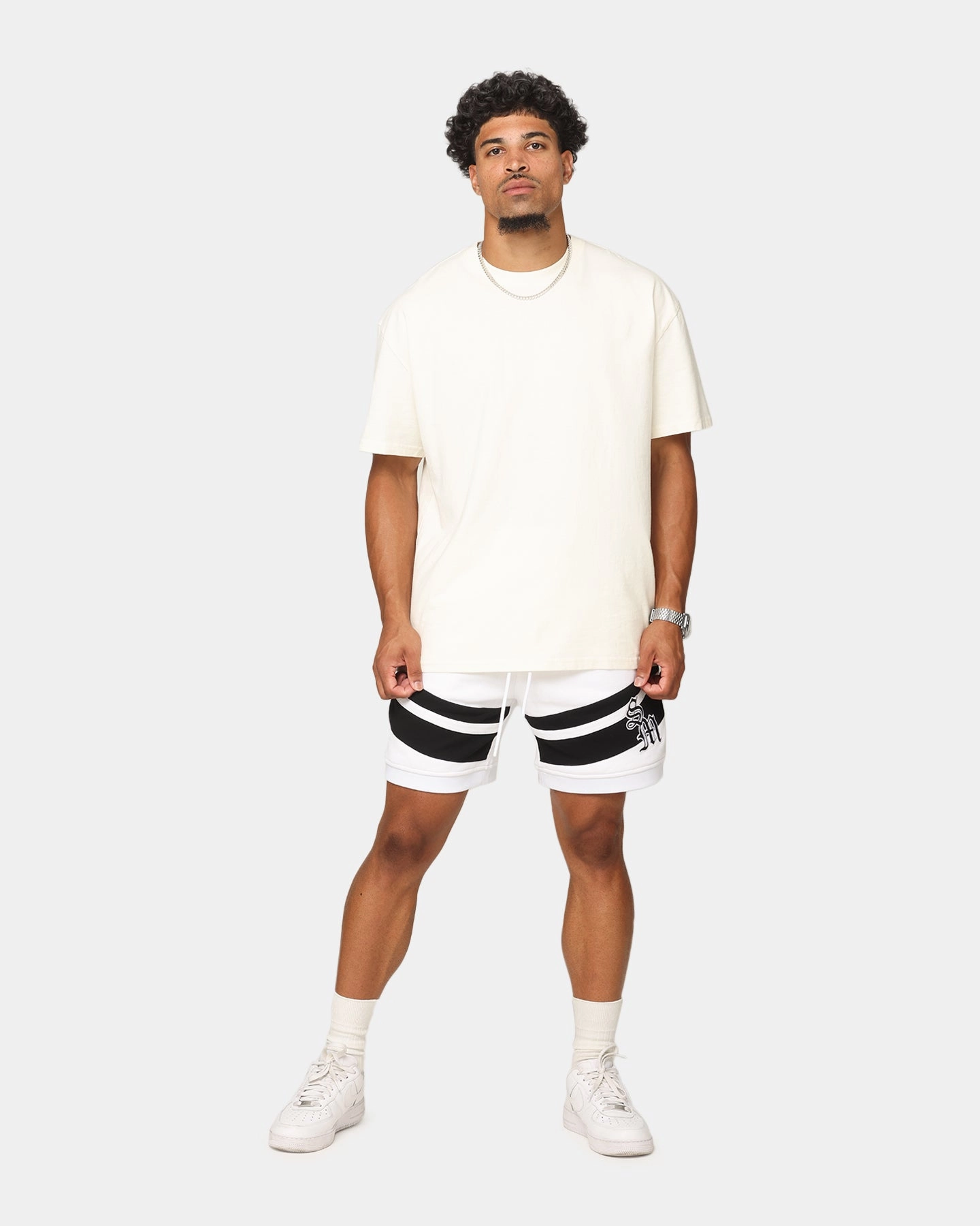 Saint Morta Homebase Fleece Shorts White Free Movement