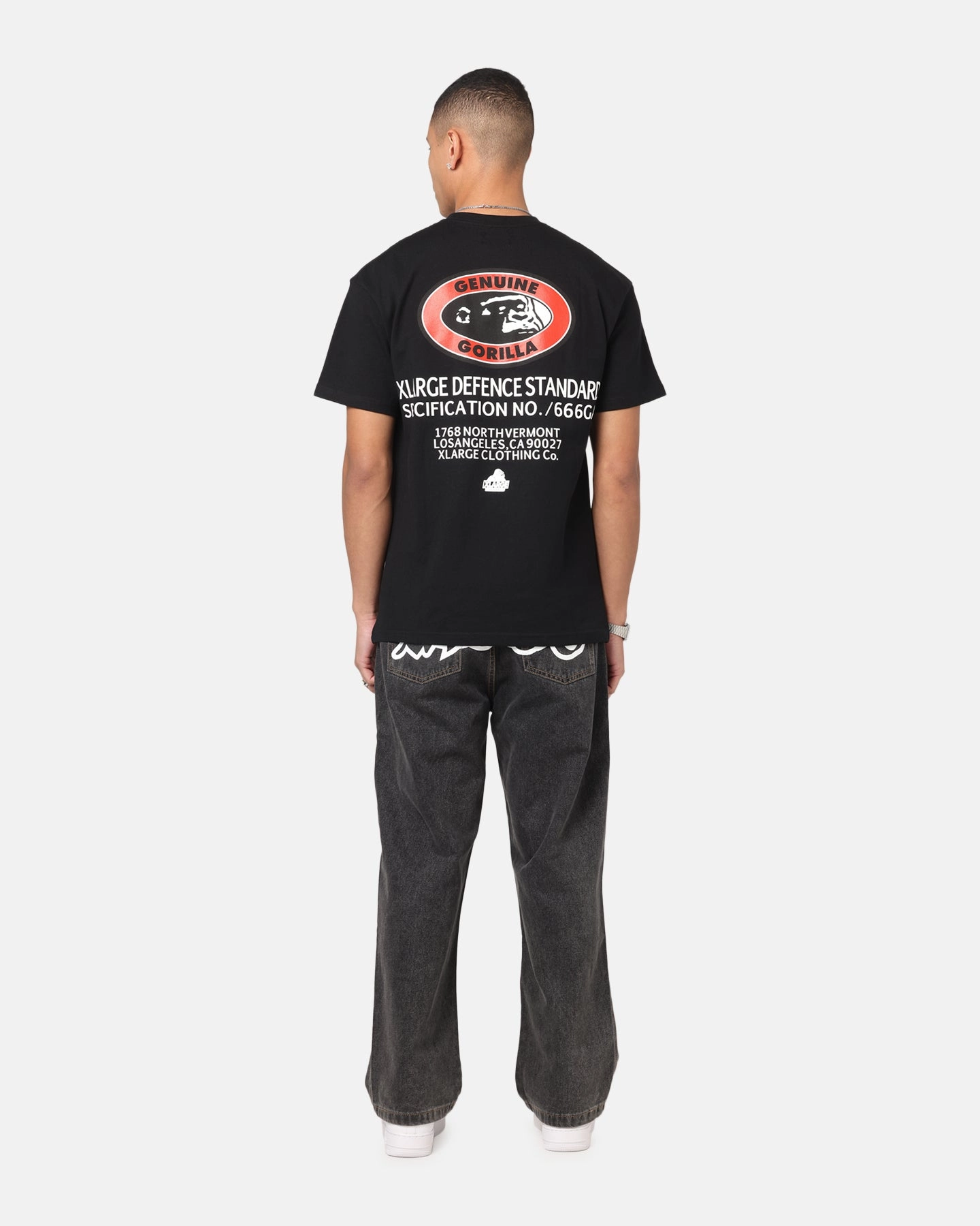 Effortless Wearable X-Large Defence T-Shirt Black