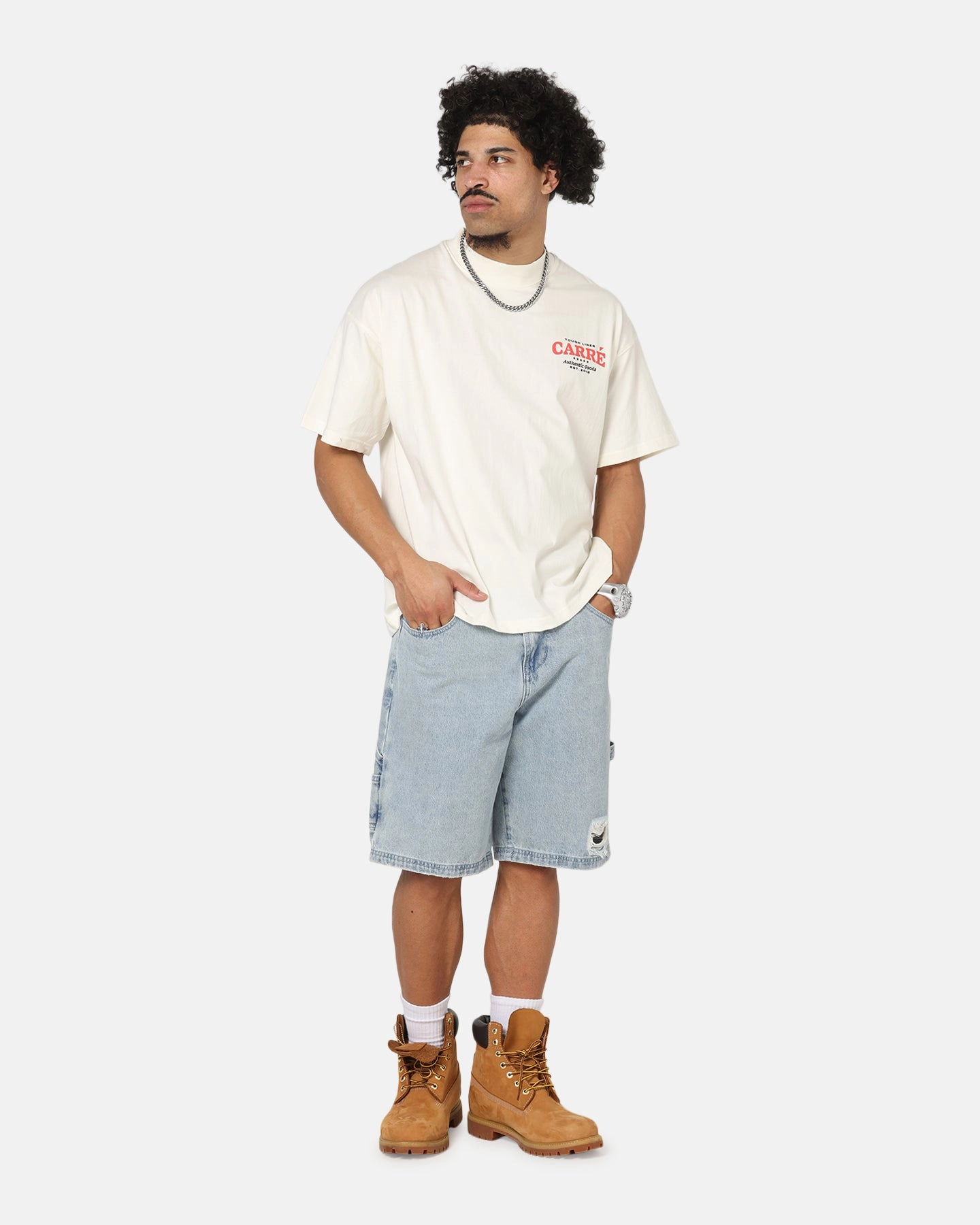 Carre Authentic Heavy T-Shirt Off White Durable Style