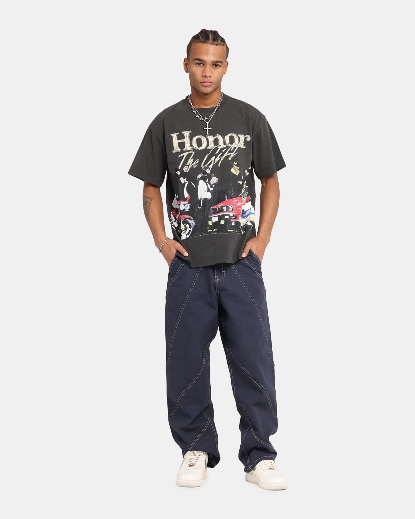 Honor The Gift Shift T-Shirt Black Classic Vibes Soft Fabric