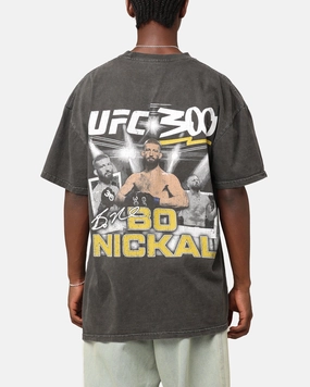 Casual Everyday UFC By Culture Kings Bo Nickal 300 Heavyweight T-Shirt Black Wash