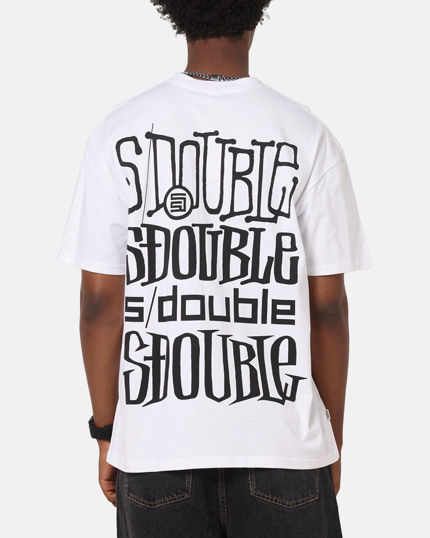 S Double Logofest T-Shirt White Ultra Soft Texture