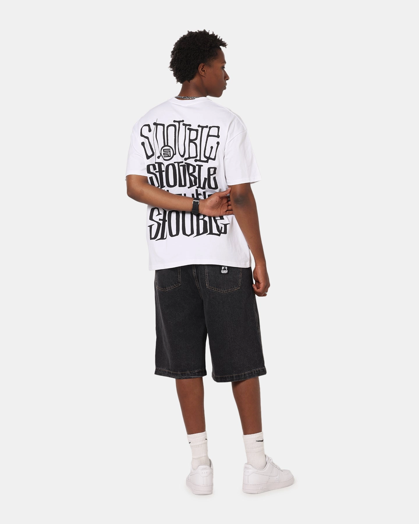 Casual Day Wear Set In Sleeve S Double Logofest T-Shirt White