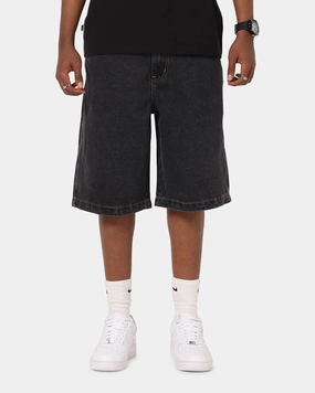 X-Large Bull Denim 91 Shorts Washed Black Stretch Woven Fabric